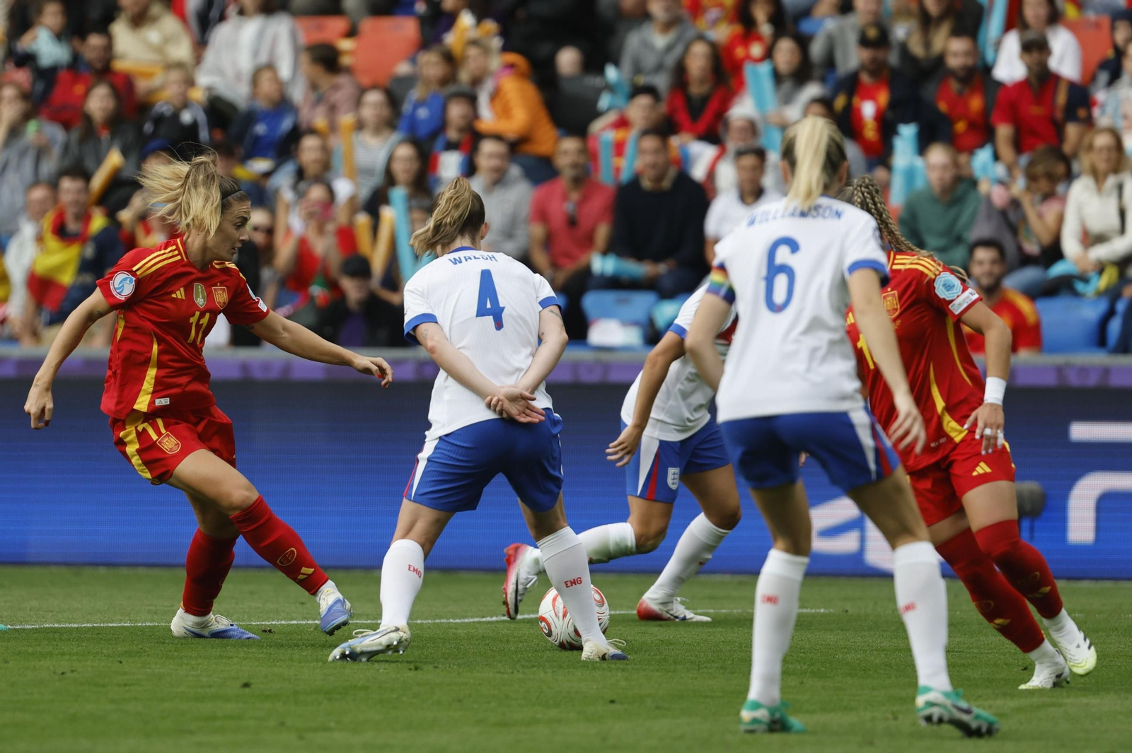 Las mejores imágenes de la final España - Inglaterra de la Eurocopa femenina