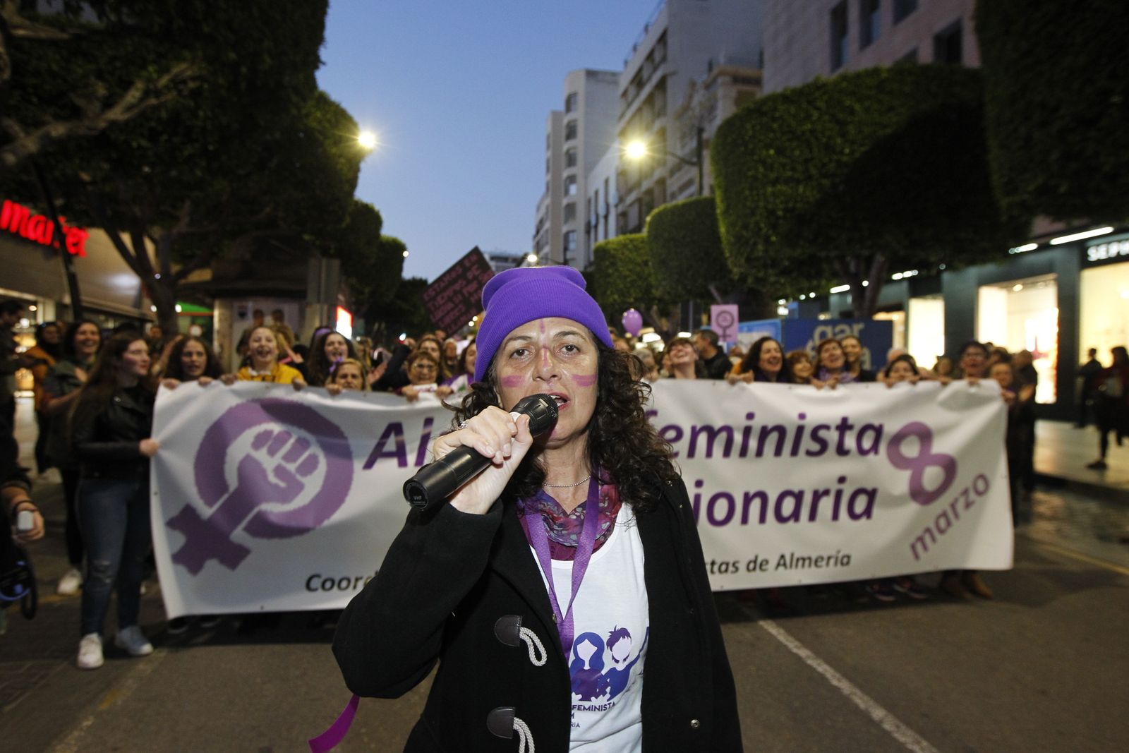 Fotogalería manifestación Día Internacional de la Mujer en Almería