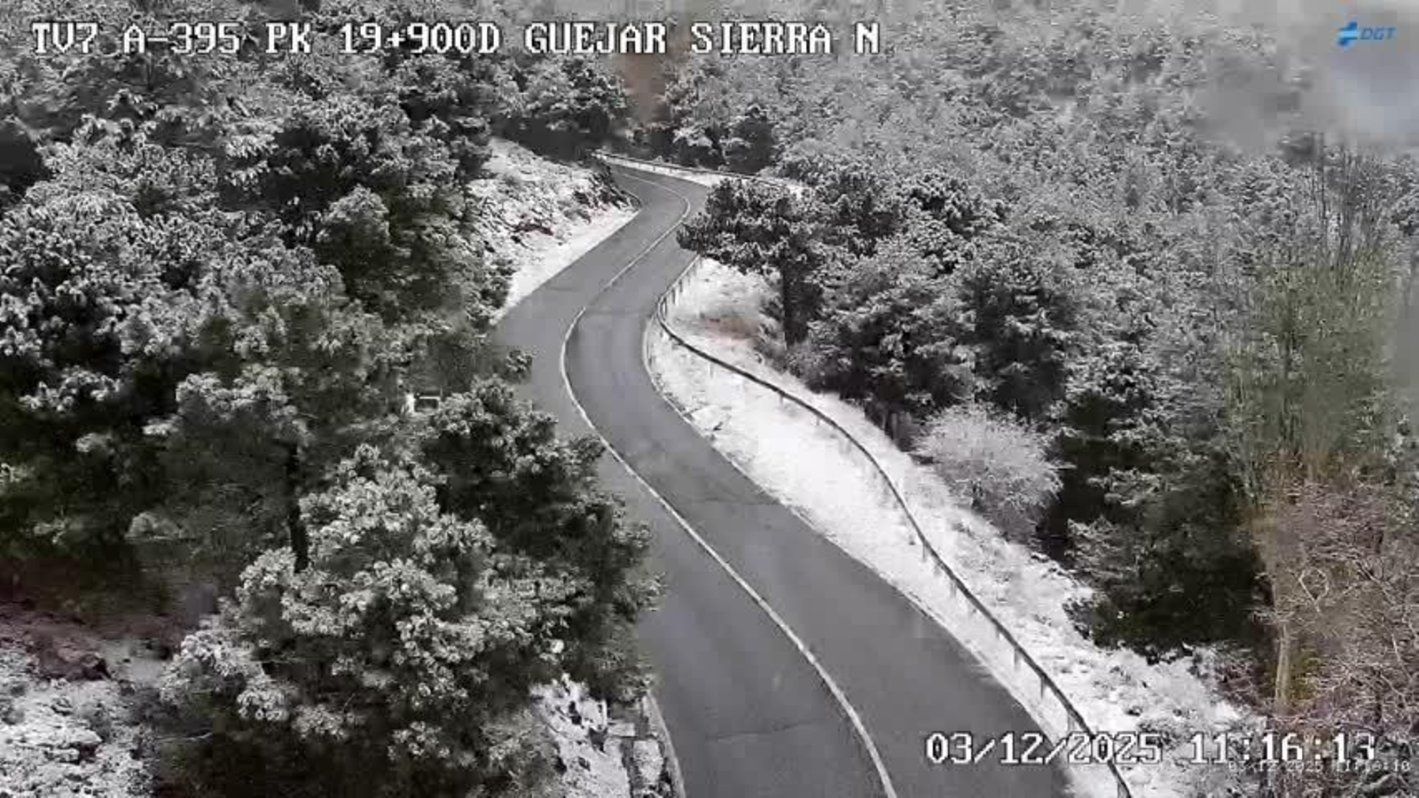 Carretera en Güejar Sierra.