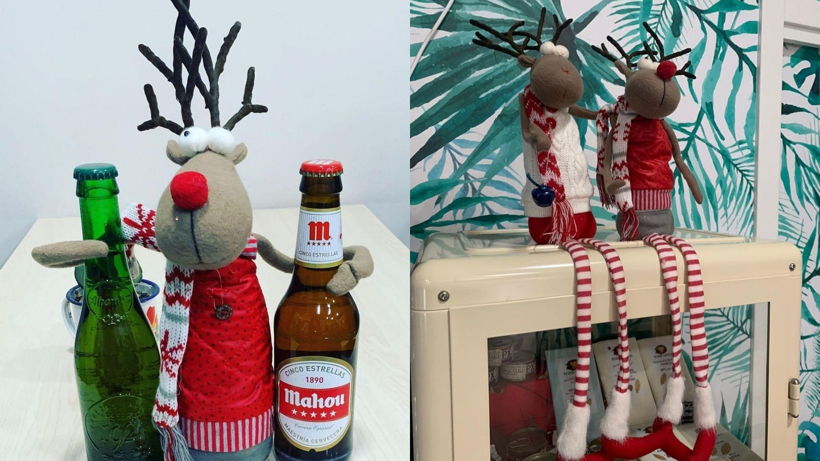 Elementos navideños en esta coqueta cafetería ecológica de Huelva