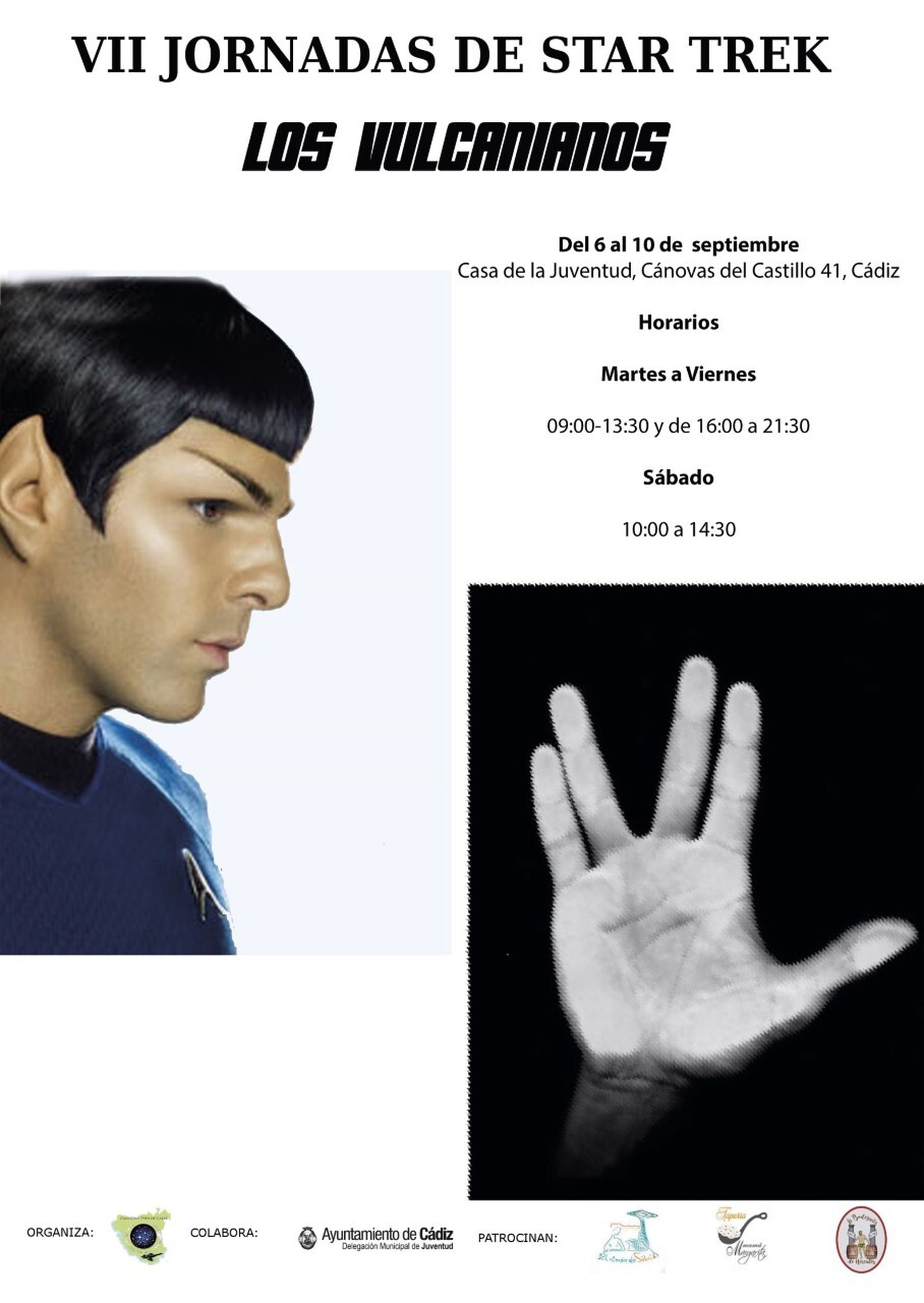 Imagen del cartel de las jornadas de Star Trek en Cádiz.