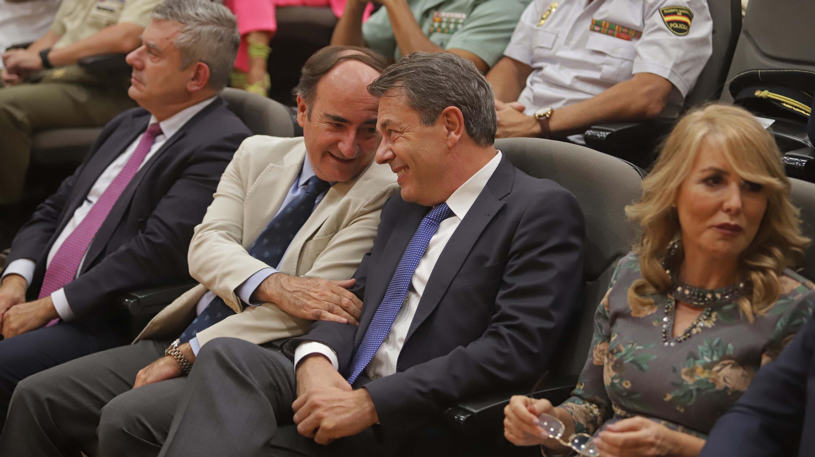 Fotos de la presentación del cuadro 'La Batalla de Algeciras' de Augusto Ferrer-Dalmau para el Puerto de Algeciras