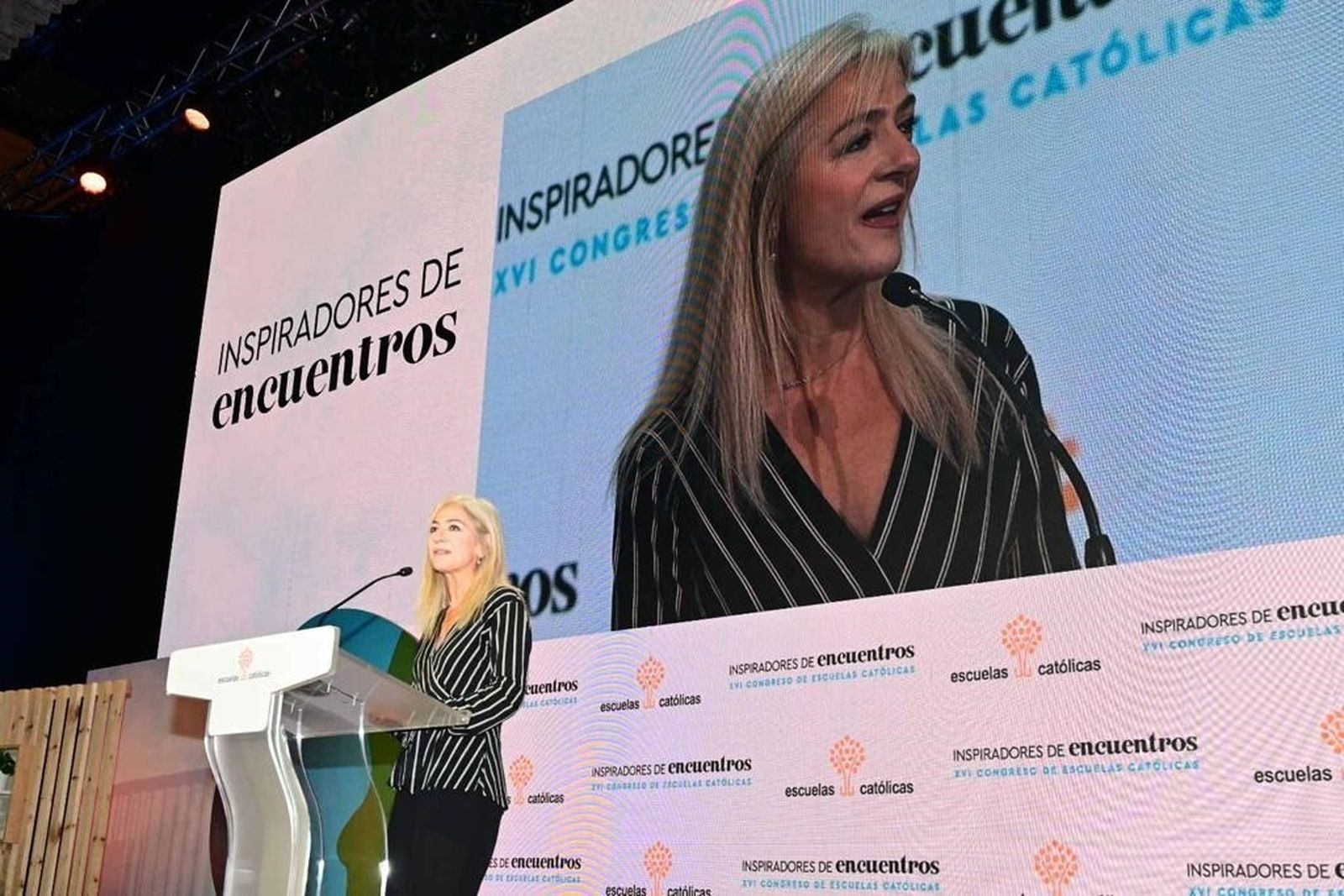 La consejera Patricia del Pozo, en la apertura del congreso de Escuelas Católicas.