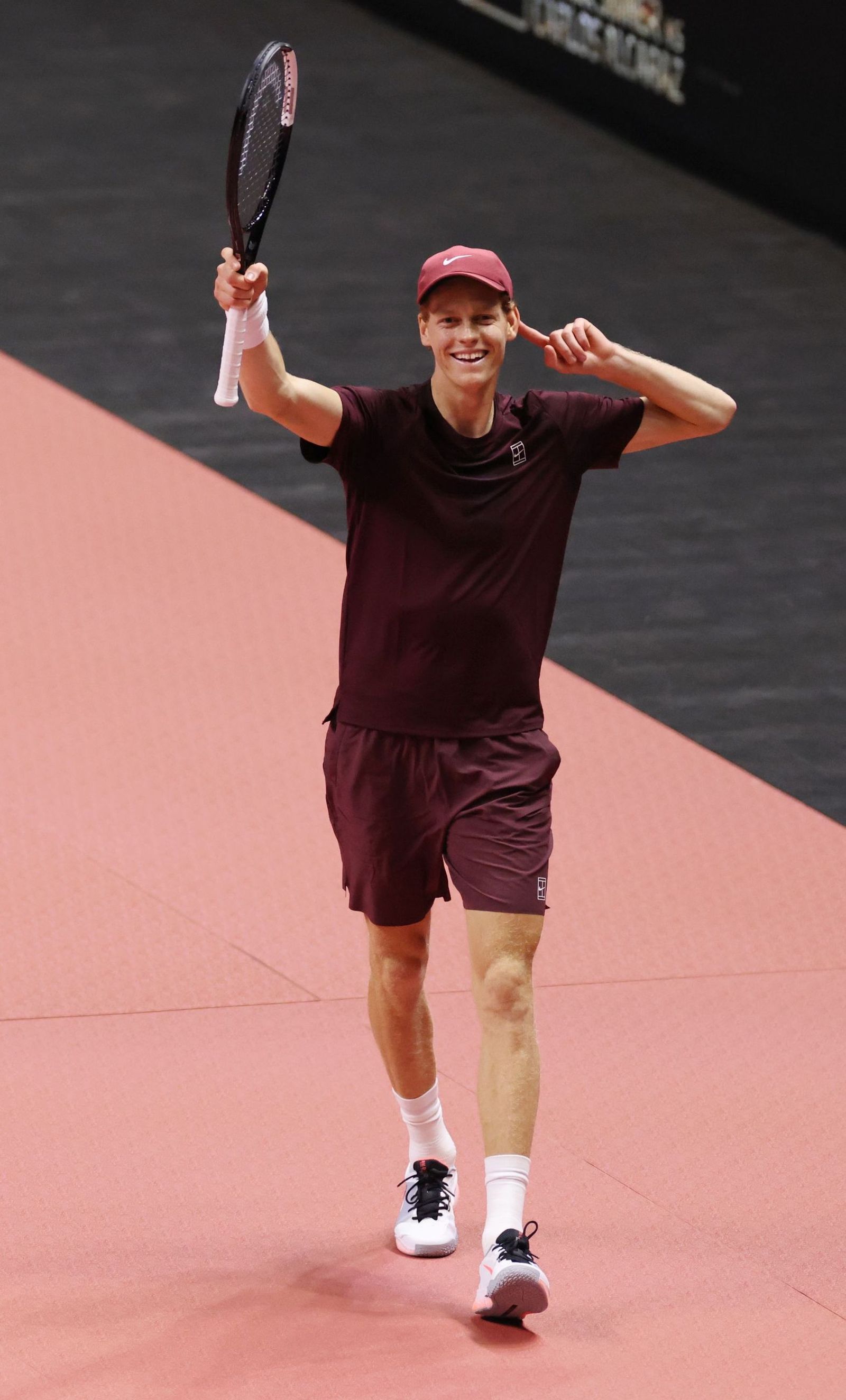 Las fotos de la exhibición entre Alcaraz y Sinner