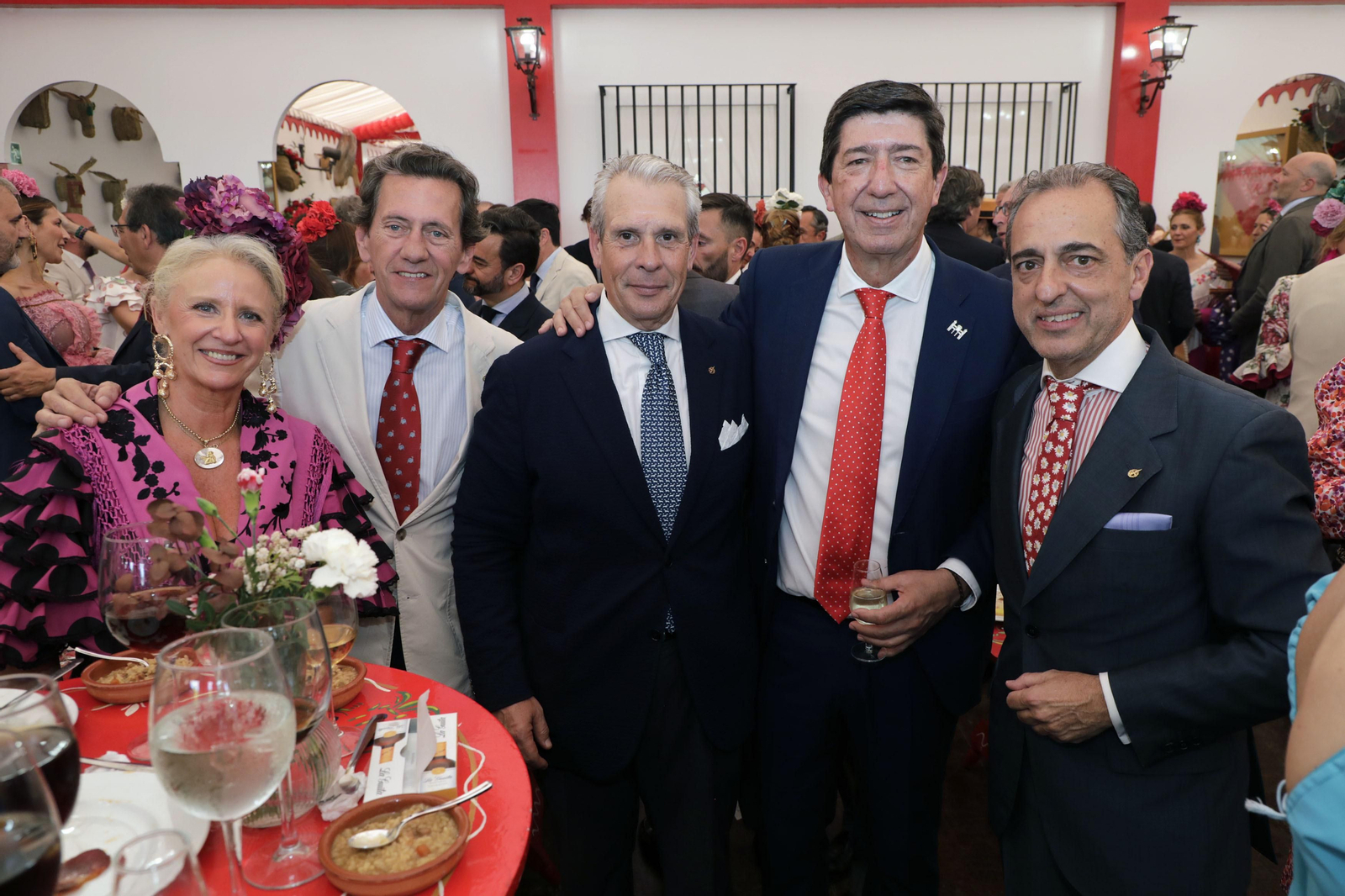 Recepción caseta de Cajasol