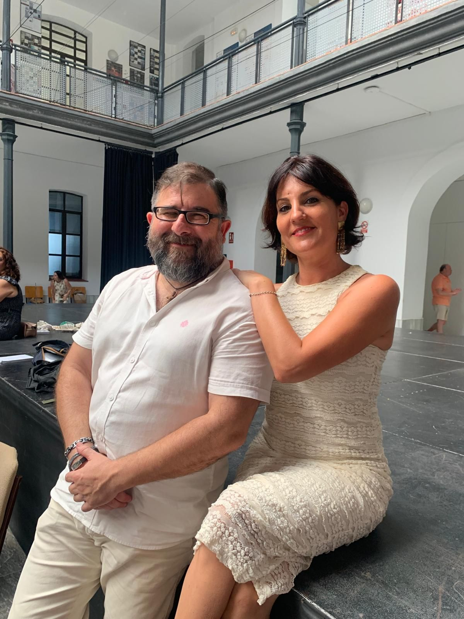 Daniel Borrego y María Ogueta, en el Edificio Constitución 1812 de la UCA.