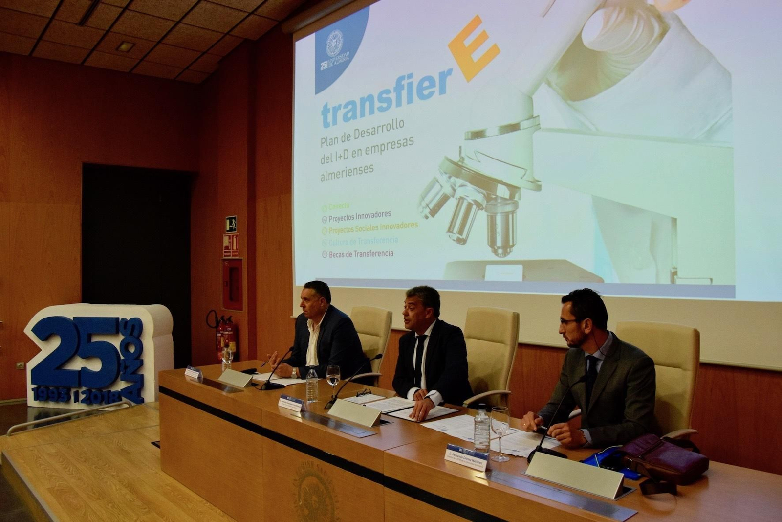 Presentación de la primera edición del Plan Transfiere, el mes de mayo del pasado 2018.
