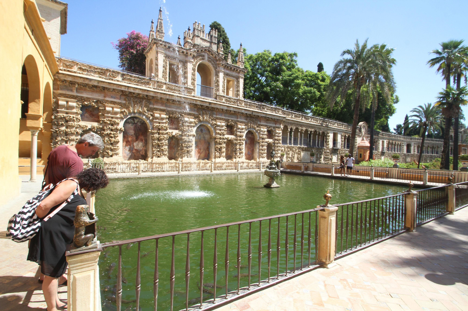 El estanque de Mercurio del Real Alcázar recuperará su funcionalidad con la restauración.