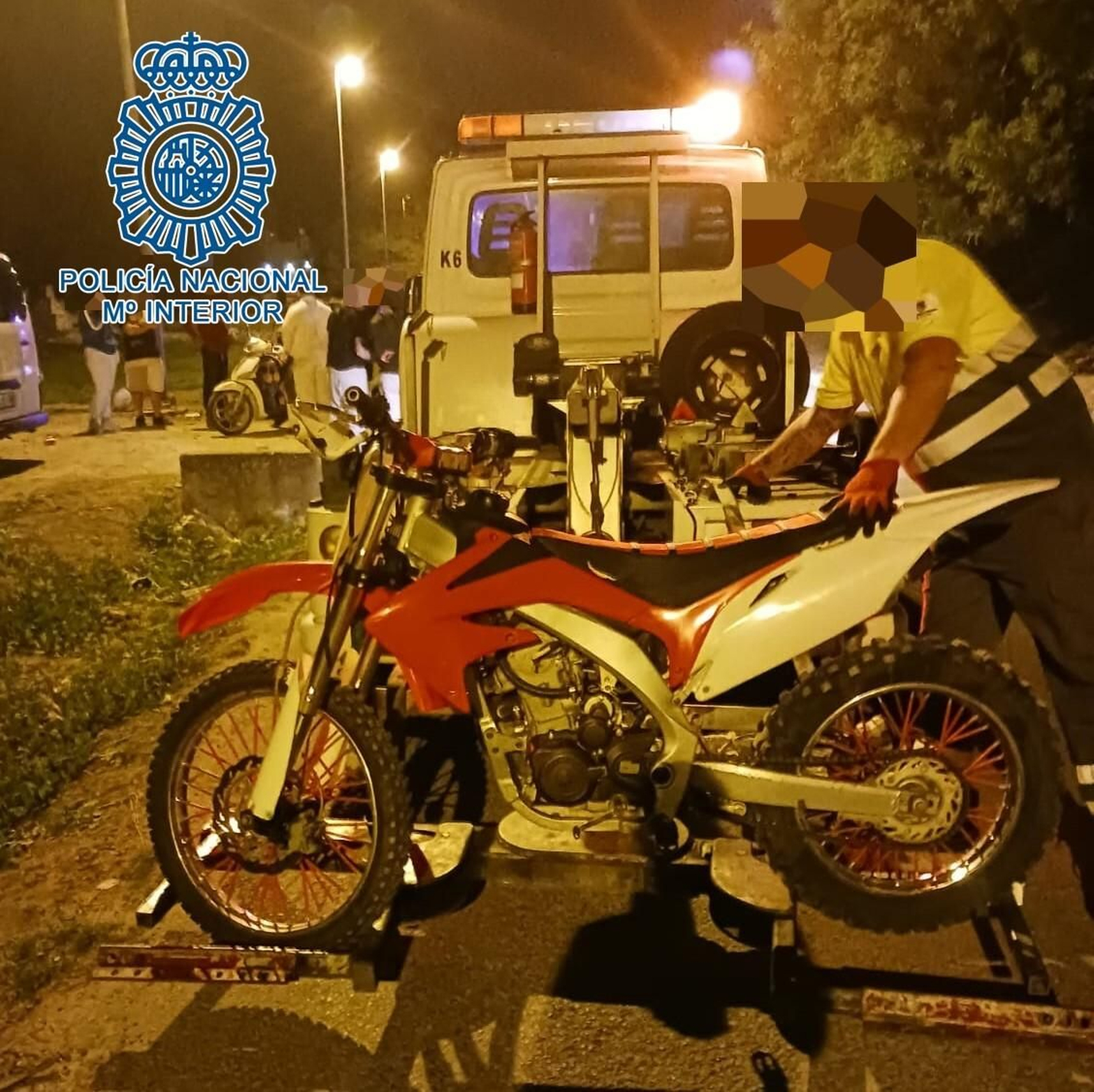 Una de las motos incautadas por la Policía Nacional