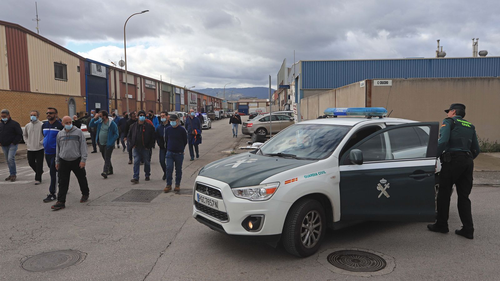 Fotos de los piquetes en el polígono de Palmones