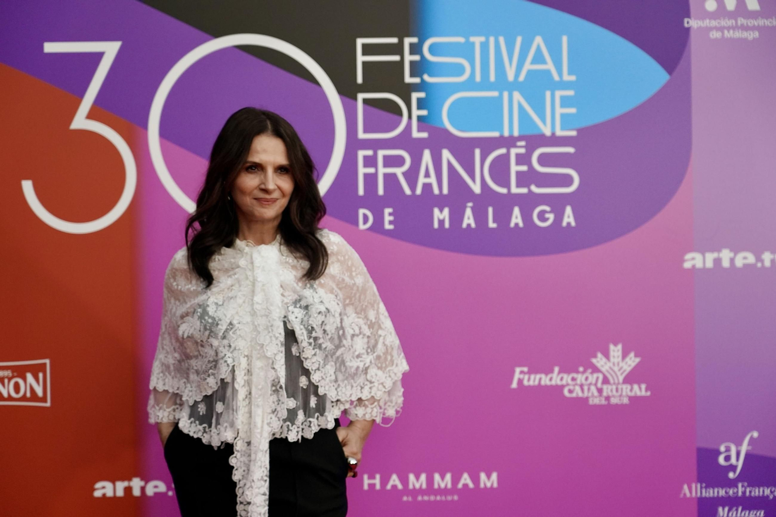 Juliette Binoche recibe en Málaga el Primer Premio Honorífico del Festival de Cine Francés
