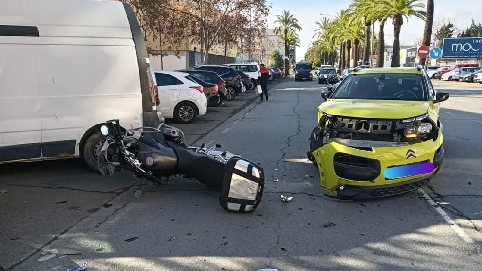 Estado en el que quedaron los vehículos tras el accidente.