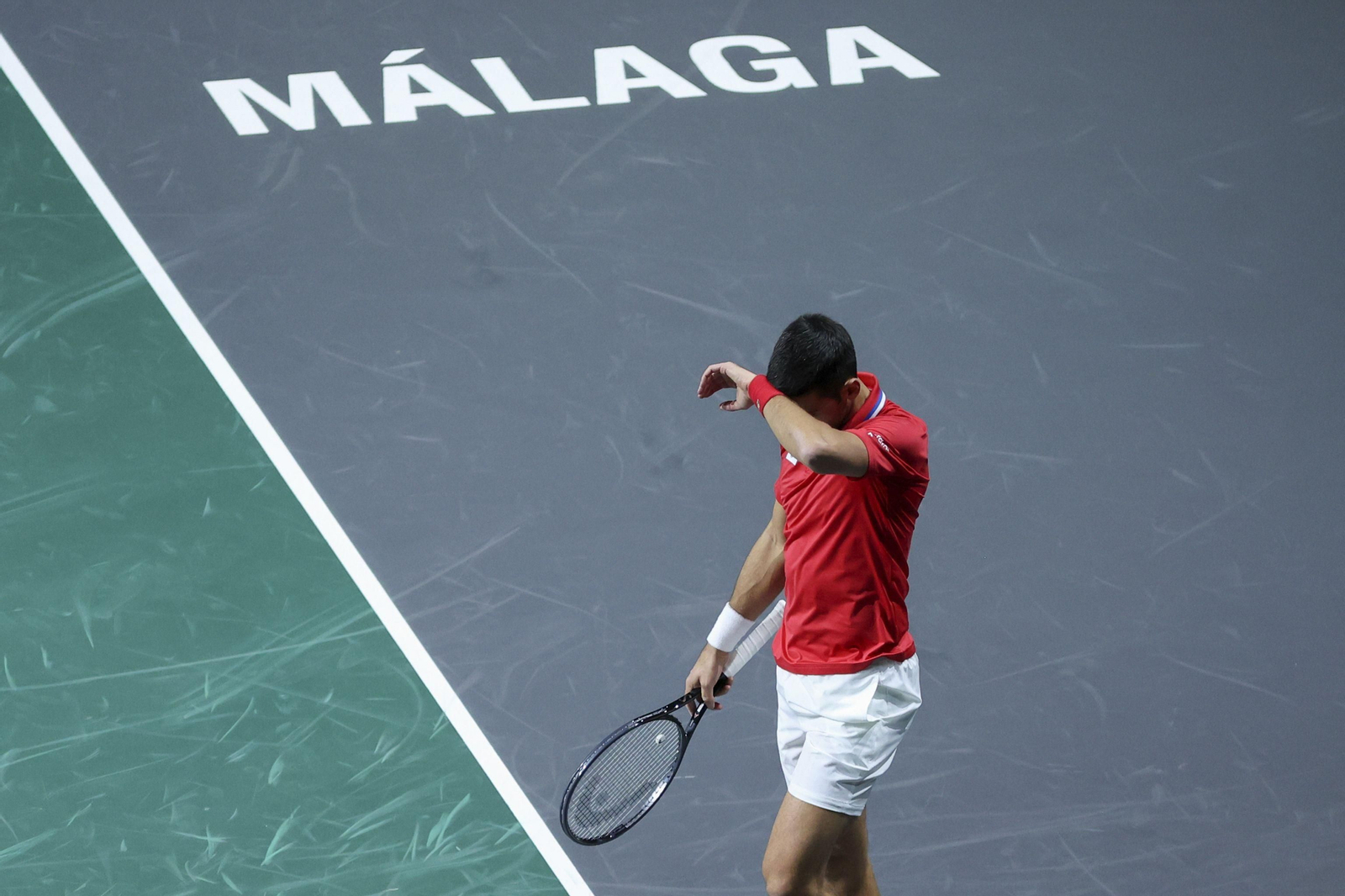 Copa Davis en Málaga: Sinner - Djokovic, en fotos