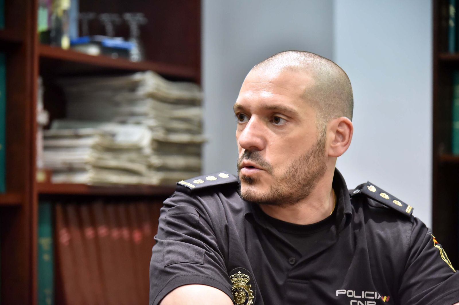 El comisario Luis Esteban, en una imagen de su etapa en Algeciras.