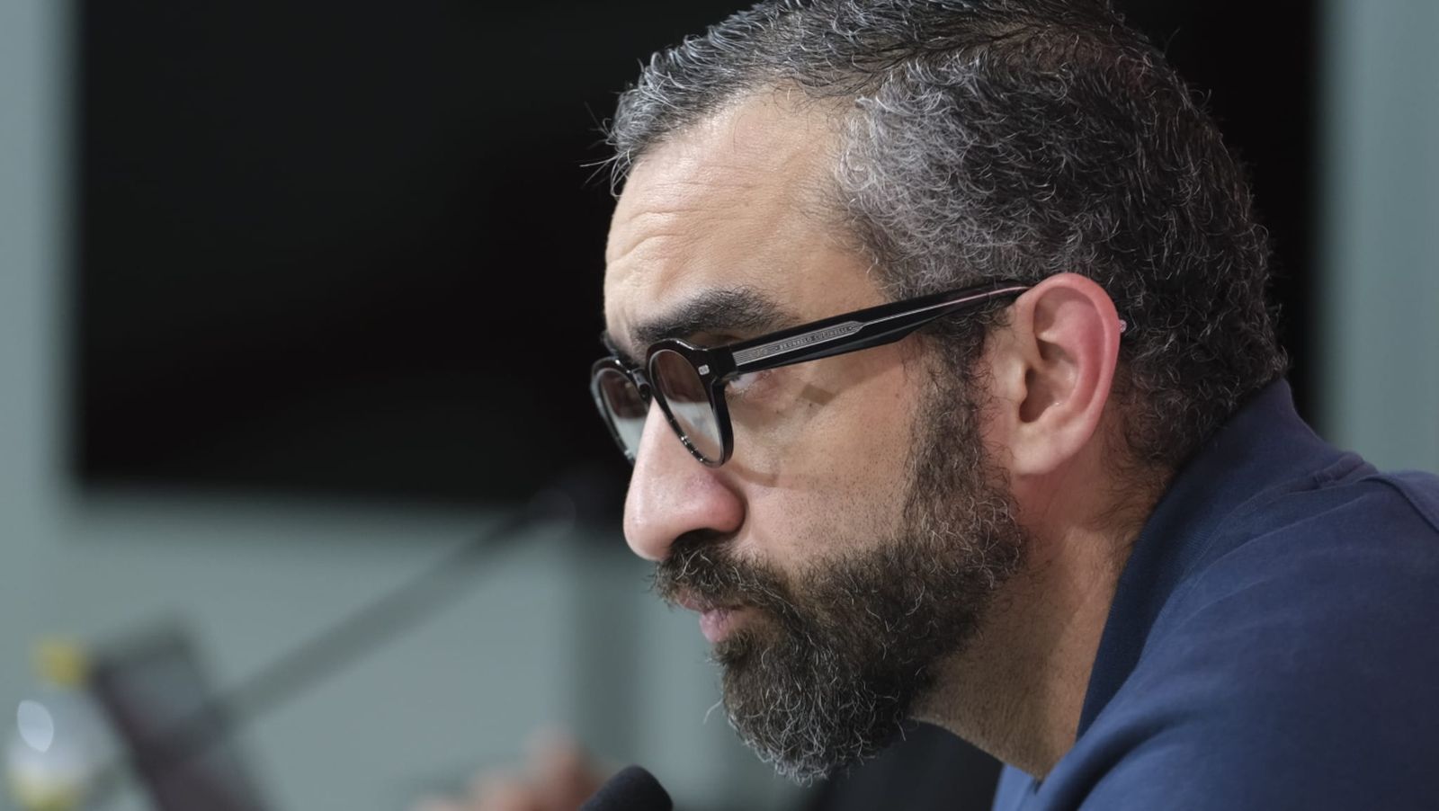 Mohamed El Assy, en la comparecencia con los medios de comunicación de este viernes.