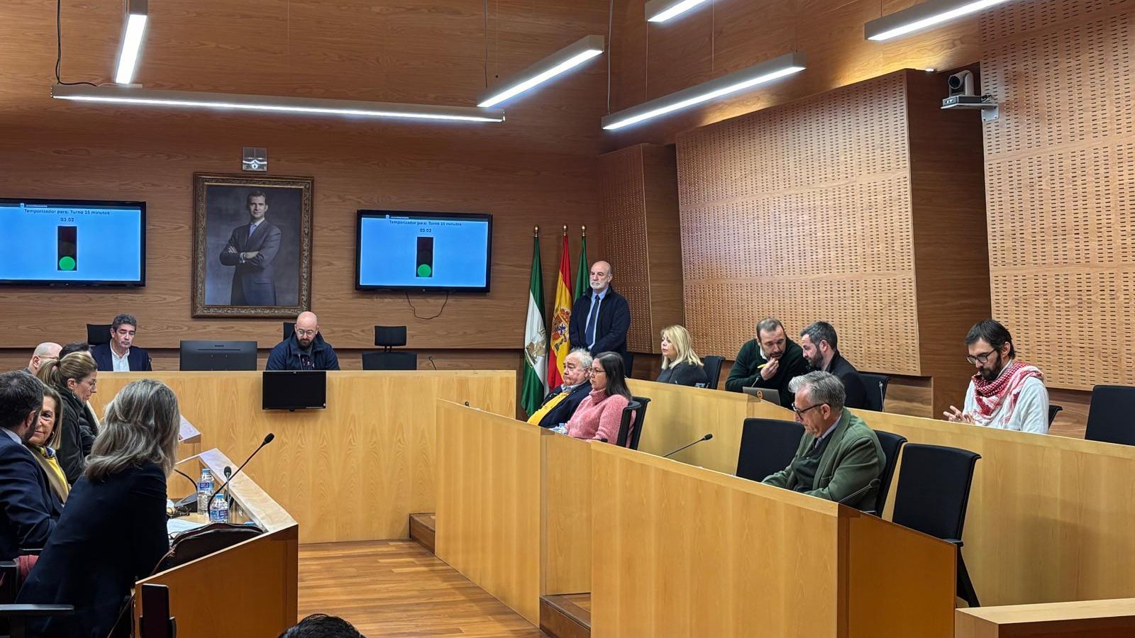 Imagen de los concejales y portavoces de la Oposición durante el Debate de Estado de El Puerto.