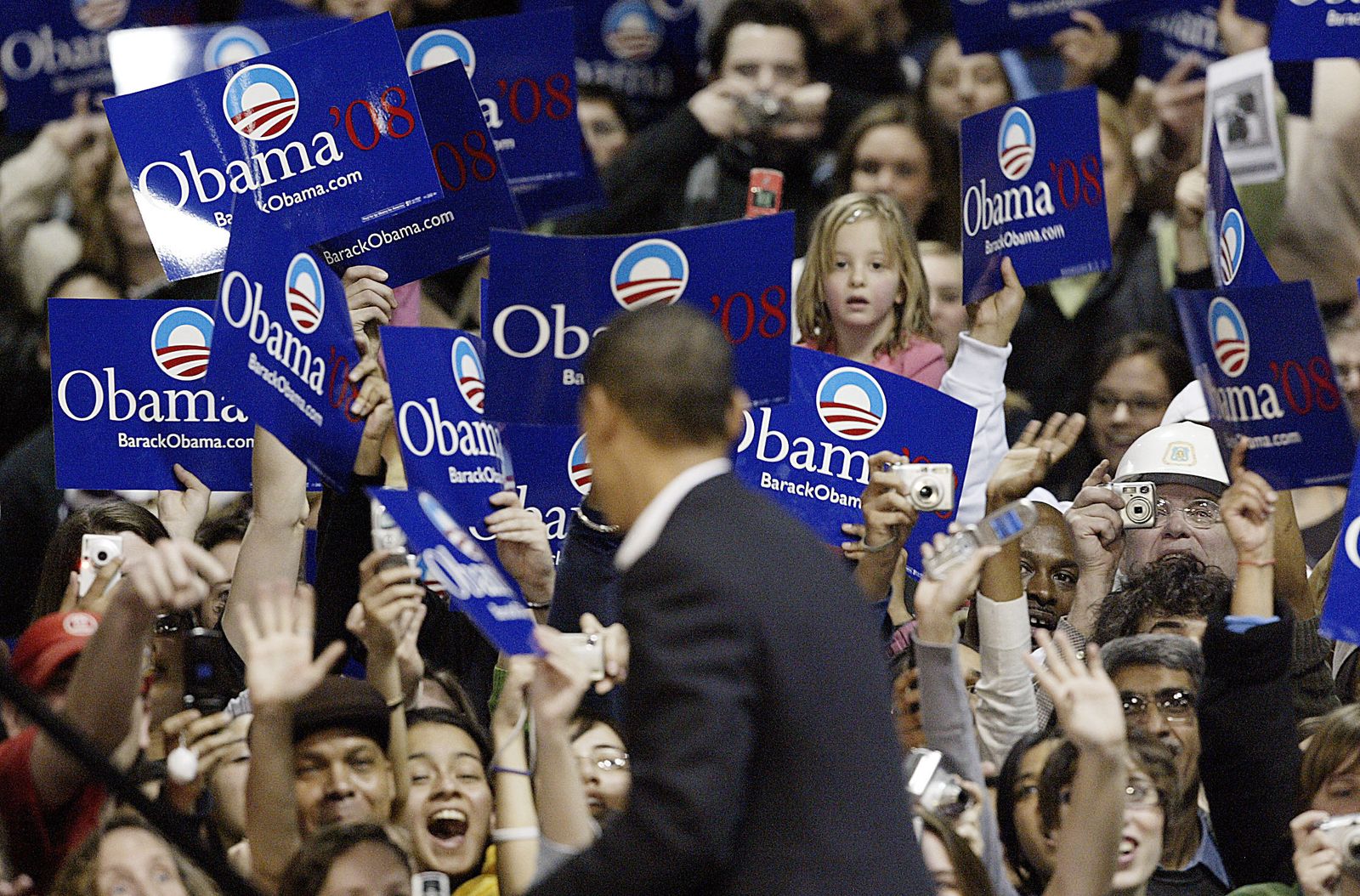 Un acto de la campaña electoral de Barack Obama.