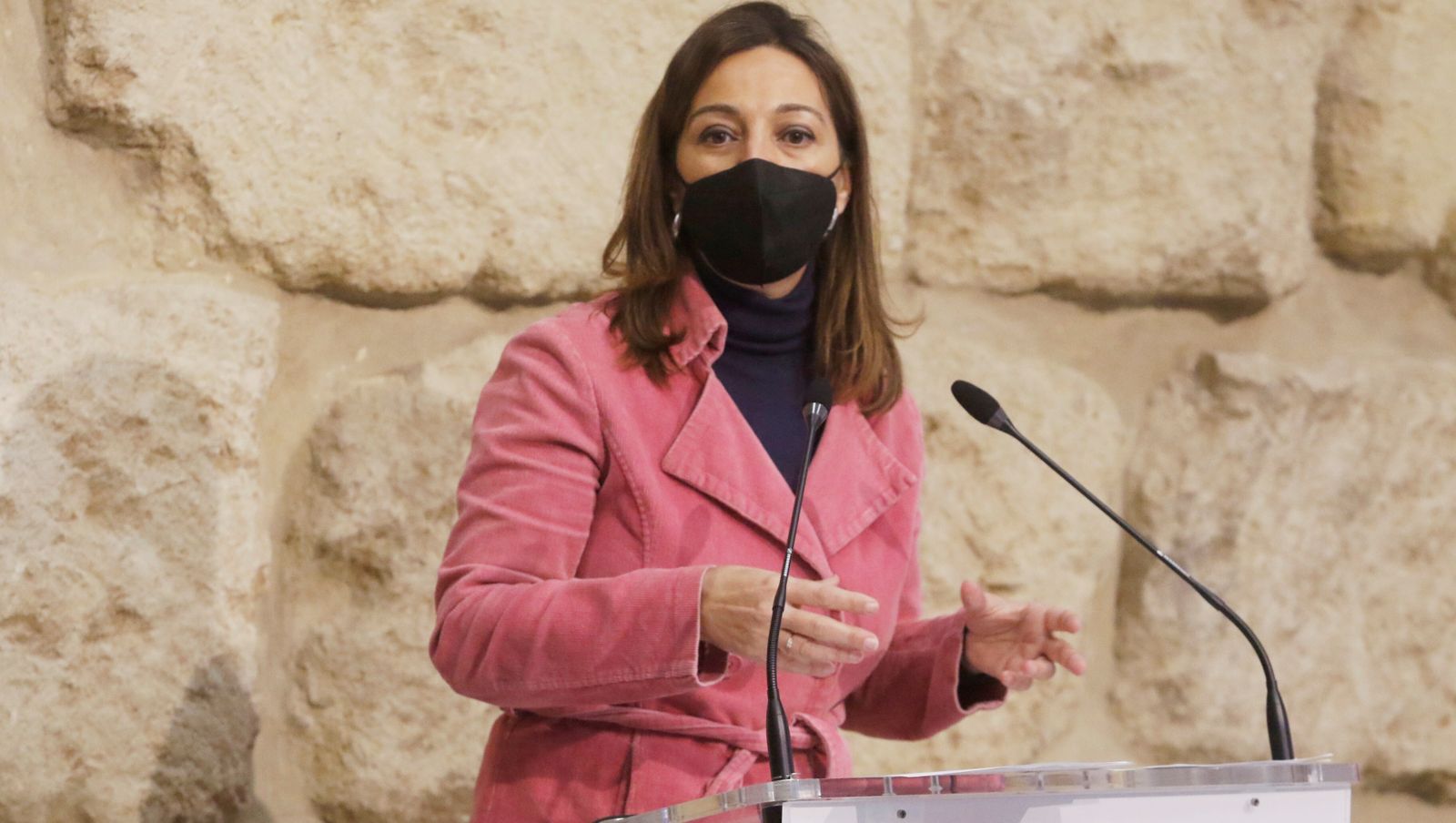 Isabel Ambrosio, durante su rueda de prensa.