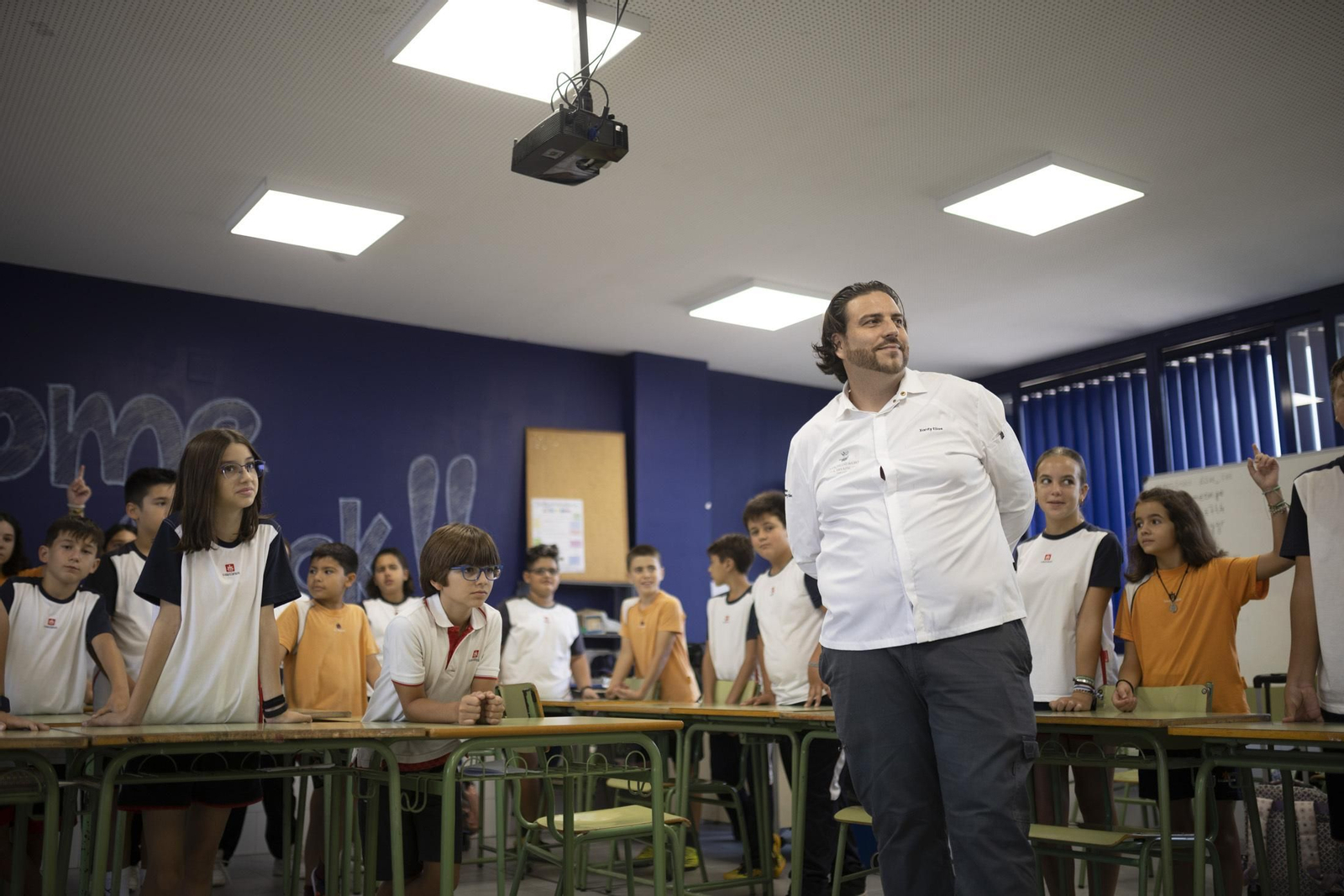 Imágenes del desayuno en el colegio Salesianos en el marco del proyecto de la Fundación Prenauta por el chef  Xanty Elías