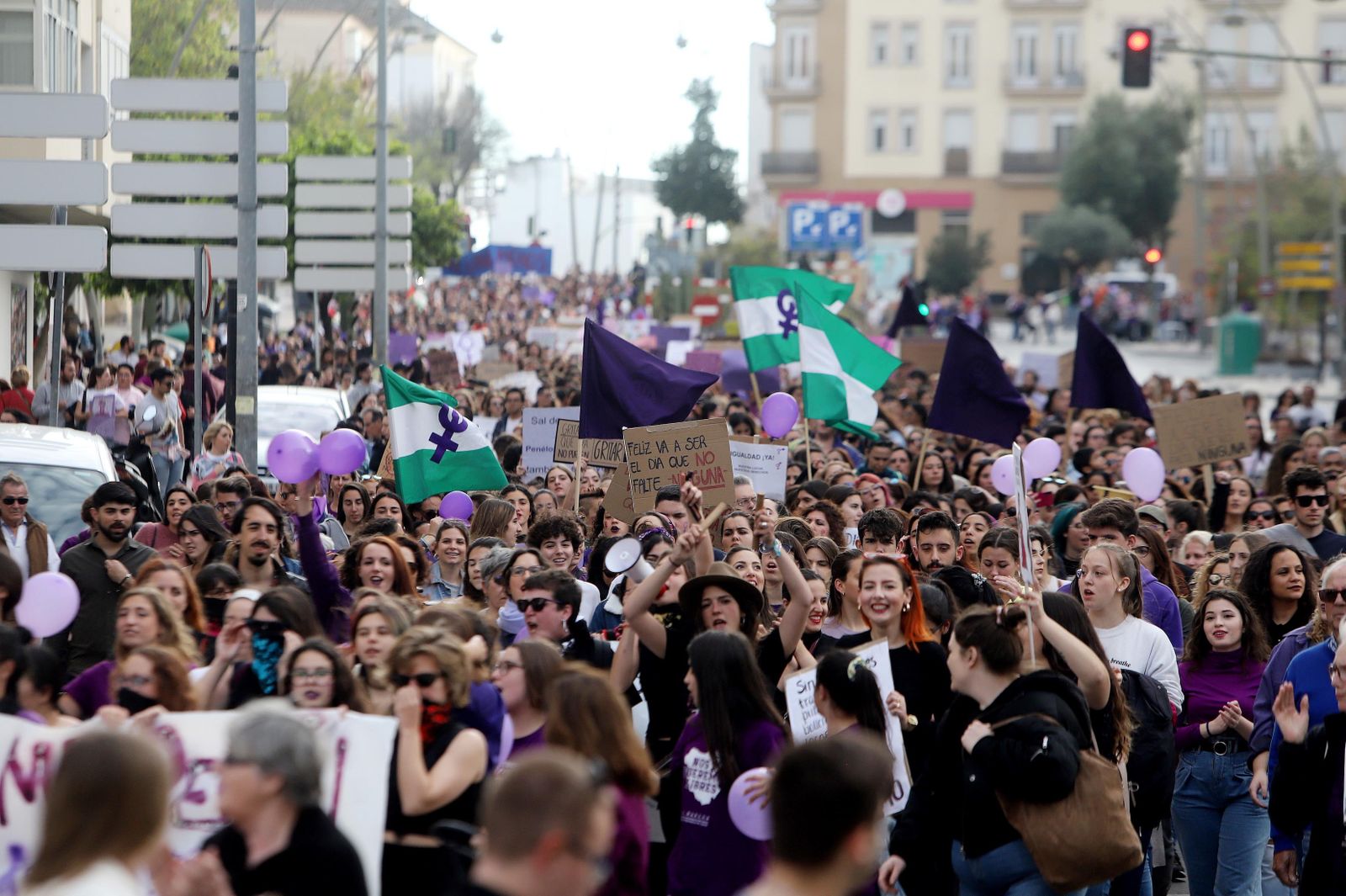 Imágenes de la manifestación 8M en Jerez