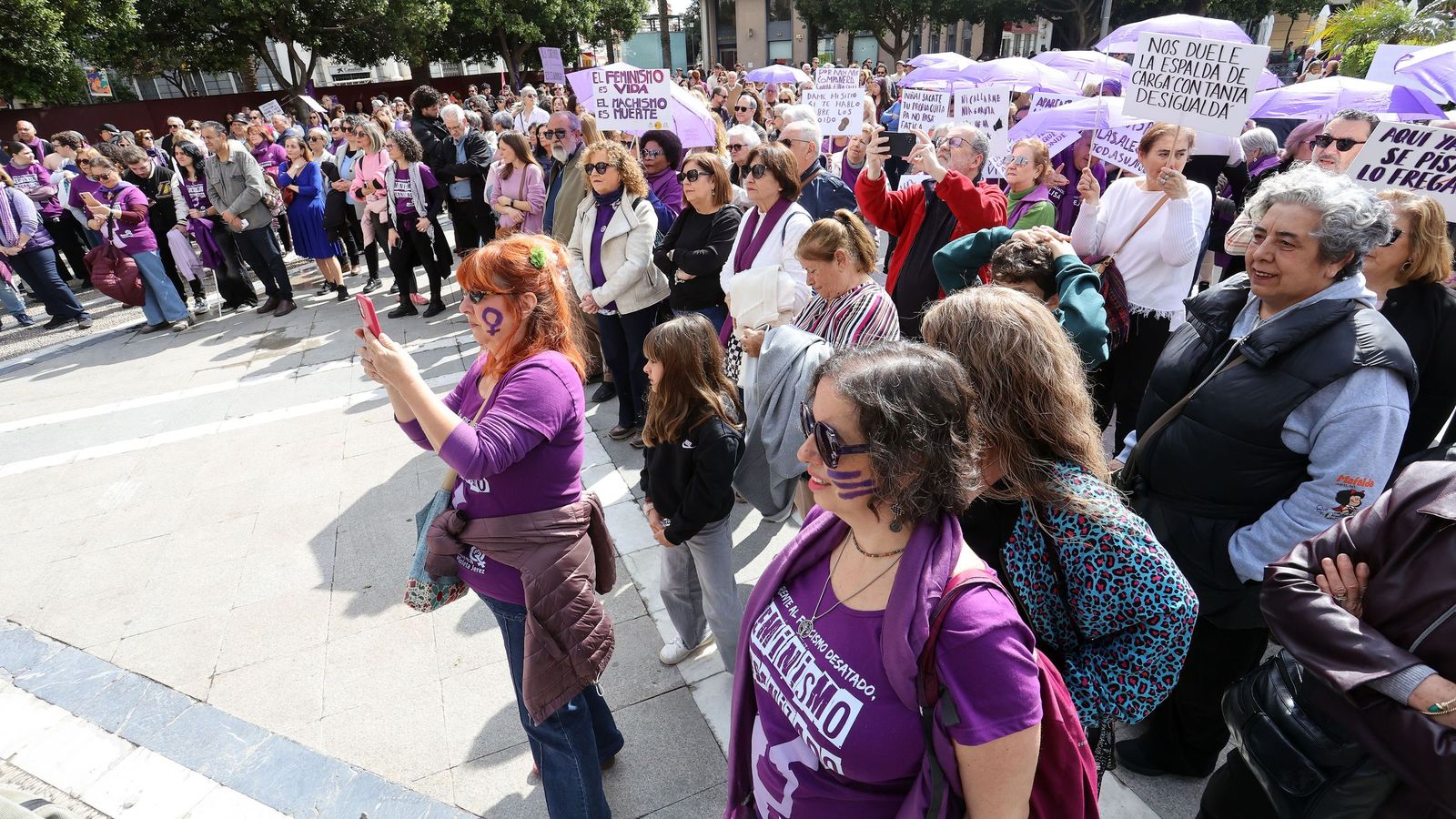 Imágenes de la manifestación en Jerez por el Día Internacional de las Mujeres