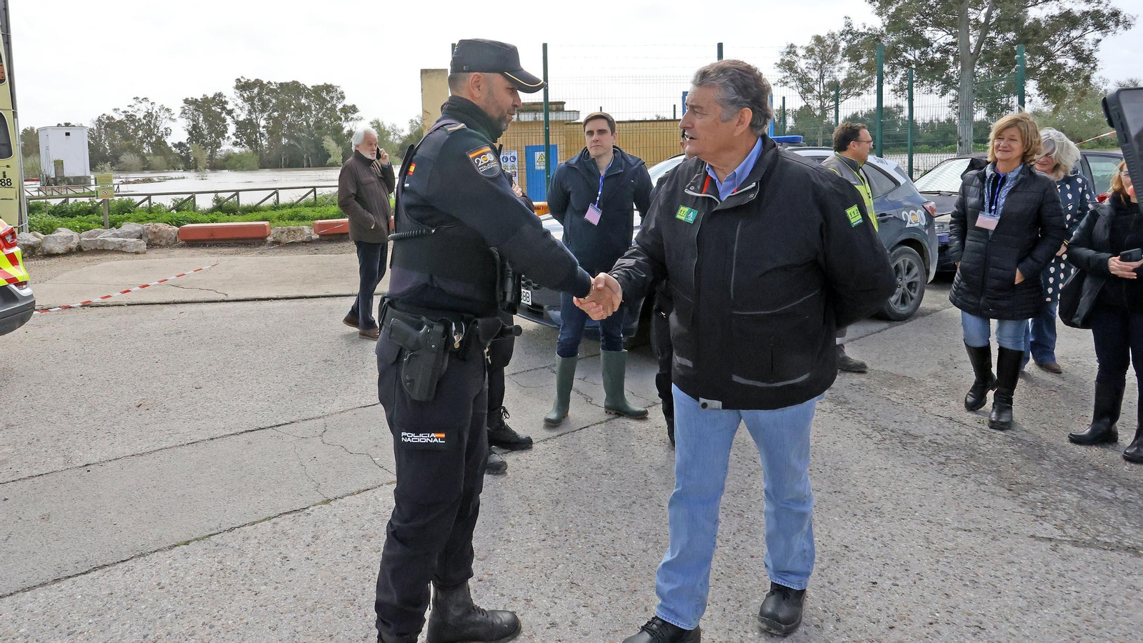Operativo por el desbordamiento del río Guadalete