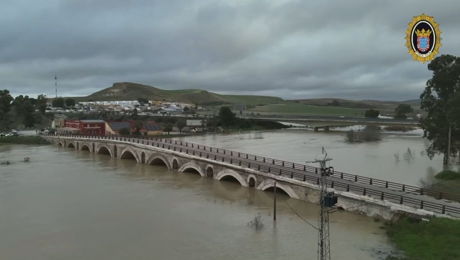 Vigilancia aérea sobre el río Guadalete