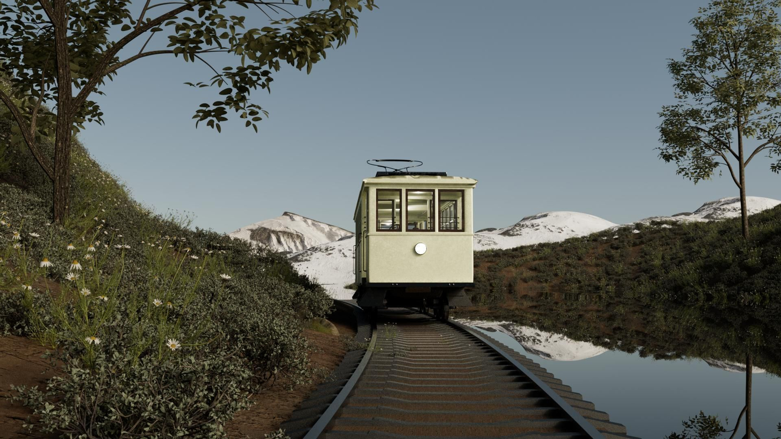 Así sería la recreación del tranvía a Sierra Nevada con los vagones restaurados Así sería la recreación del tranvía a Sierra Nevada con los vagones restaurados