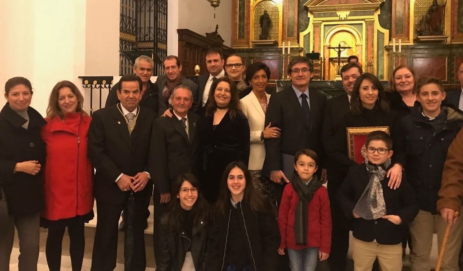 La pregonera, Carmen Belén López, exaltando a su Semana Santa.