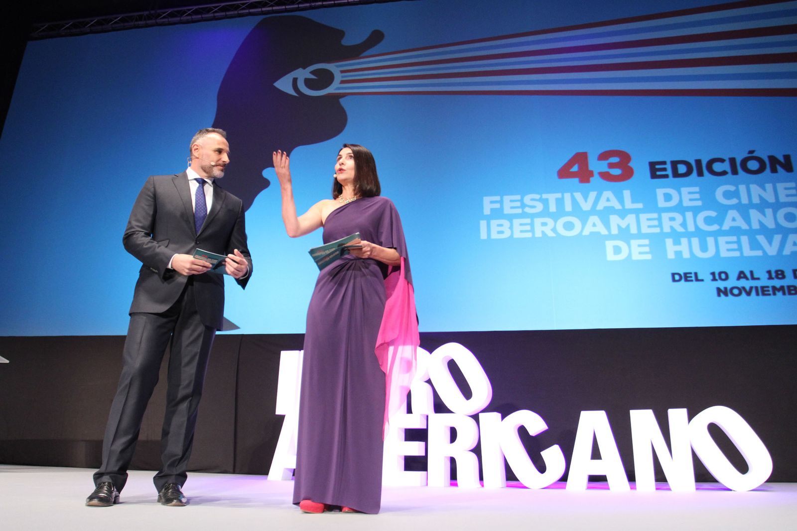 Gala inaugural de la 43 edición del Festival de cine Iberoamericano de Huelva.
