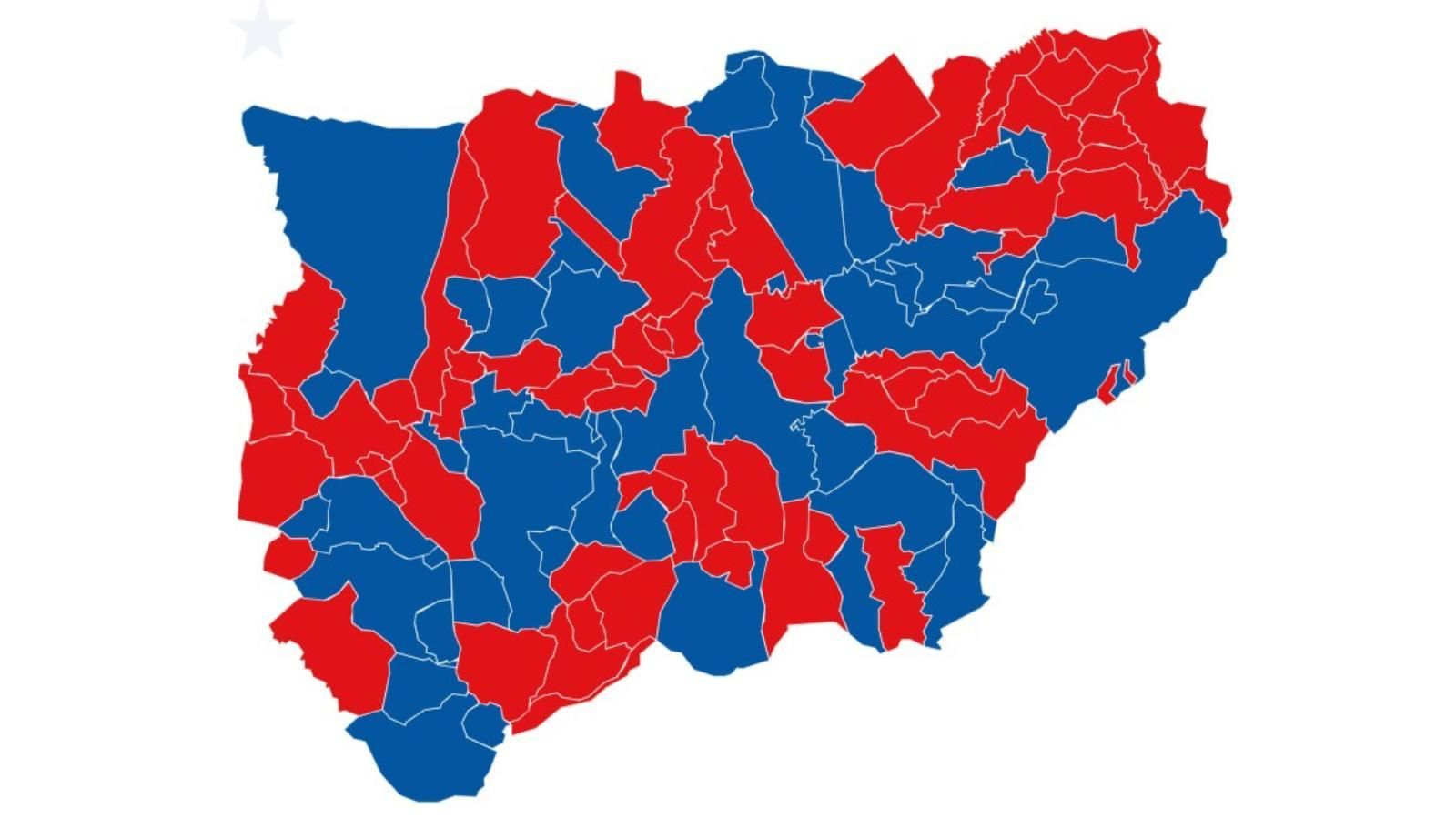 Mapa de Jaén resultado de las elecciones europeas 2024. Mapa de Jaén resultado de las elecciones europeas 2024.