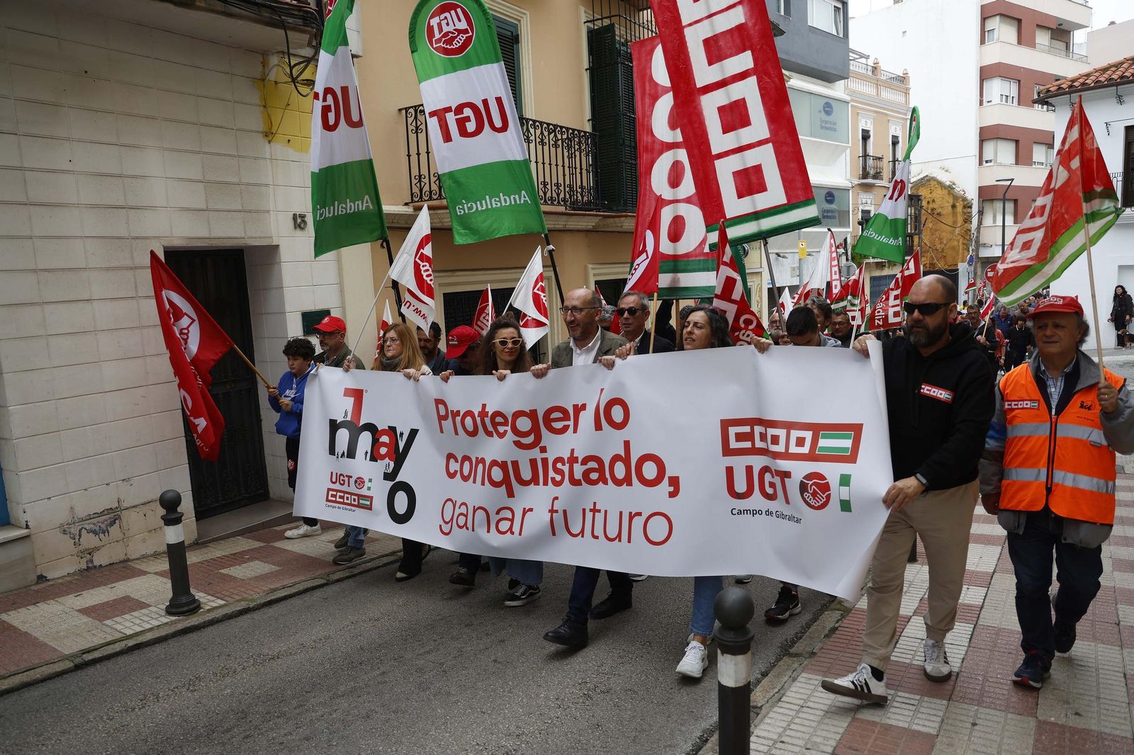 Fotos de la manifestación del Primero de Mayo en Algecira