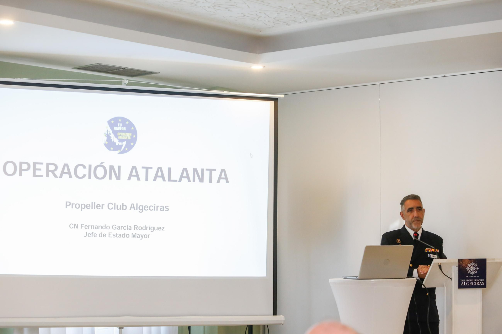 Las fotos del almuerzo del Propeller Club de Algeciras con Fernando García Rodríguez, jefe de Estado Mayor de la Operación Atalanta