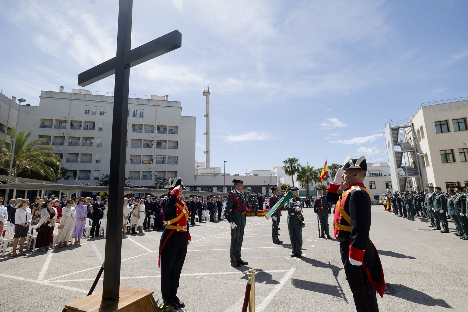 Toma de posesión del coronel Luis Martín Velasco como jefe de la Comandancia de la Guardia Civil  de Cádiz