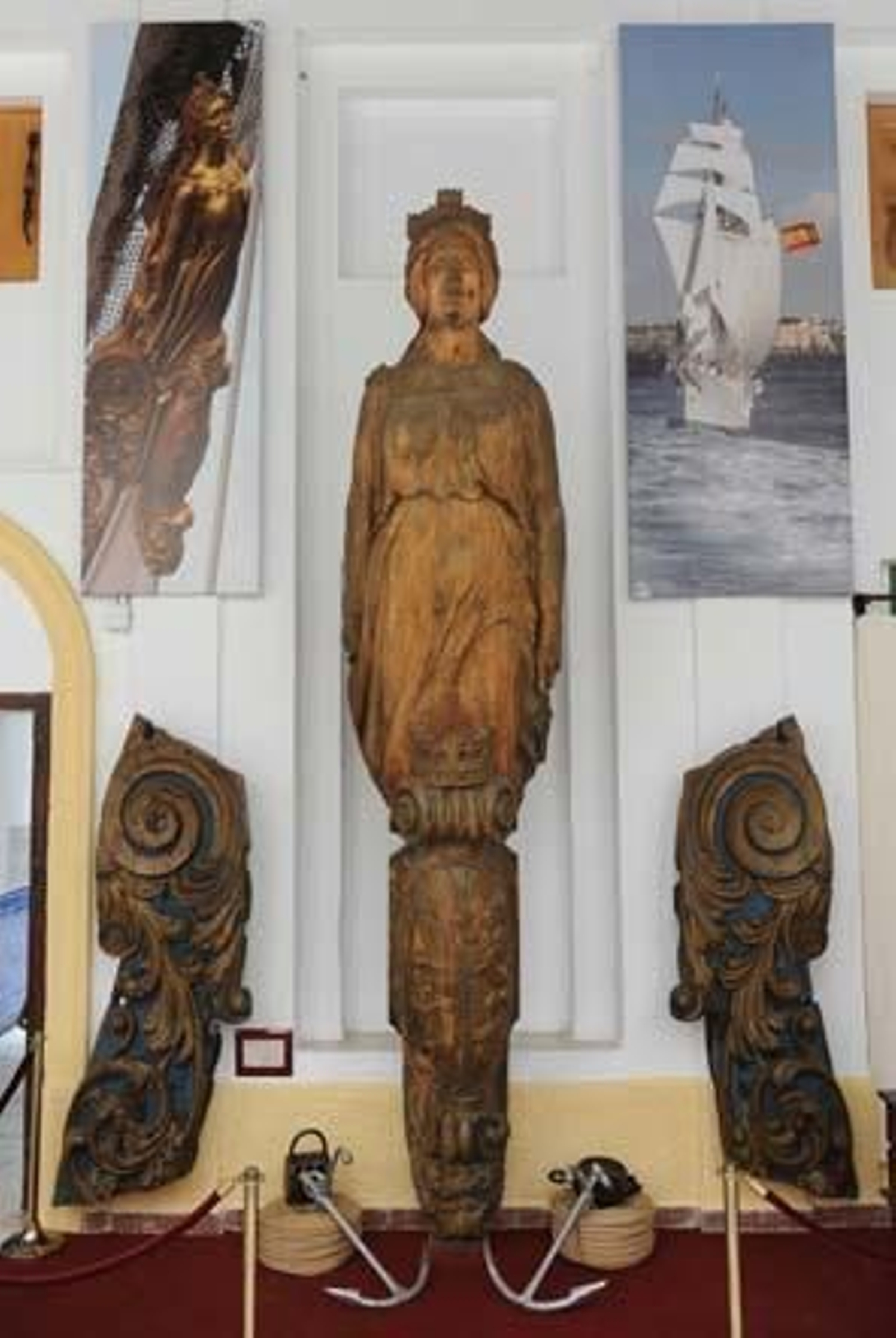 Tras un periodo de restauración, la Armada presentó el primer mascarón de proa que lució el buque escuela entre 1927 y 1936

Foto: Elias Pimentel