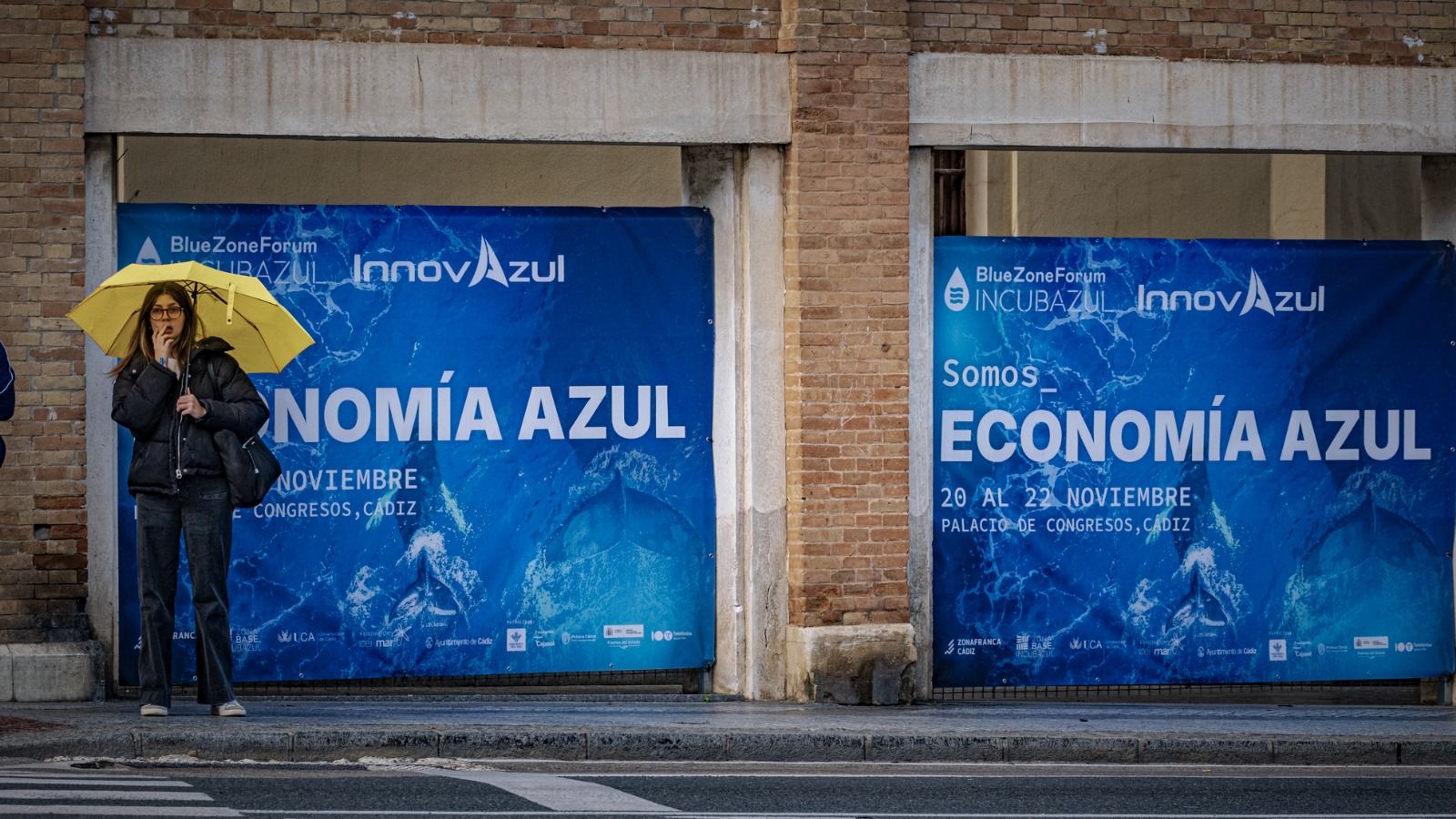 Cartel anunciador de BlueZoneForum que se inaugura este miércoles en Cádiz