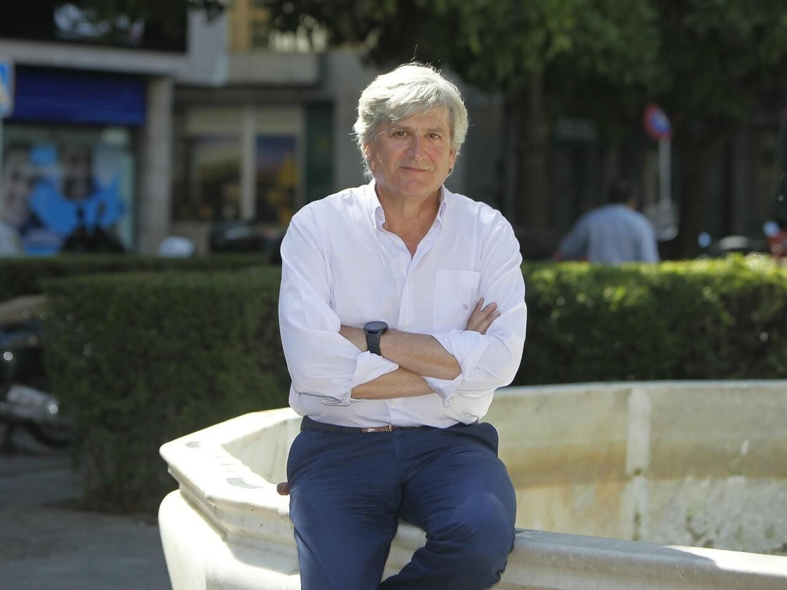 Agustín Villar, en la Plaza de la Magdalena.