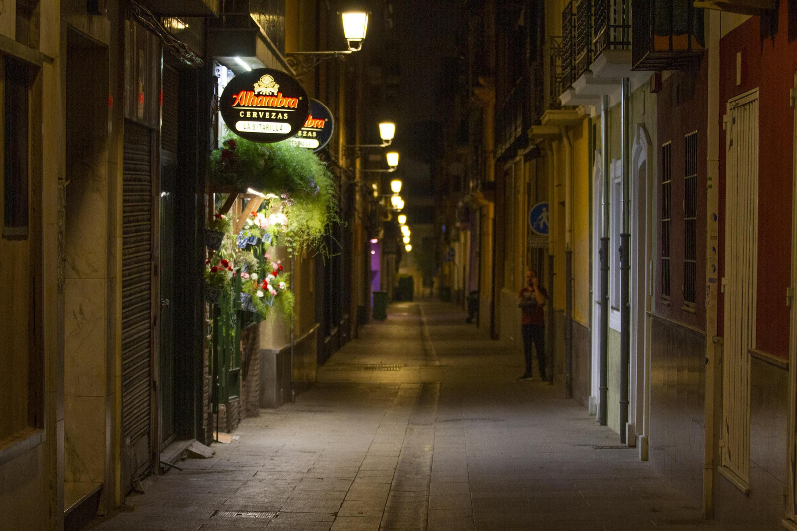 Un céntrico bar de Granada el día en que se decretó el estado de alarma por coronavirus