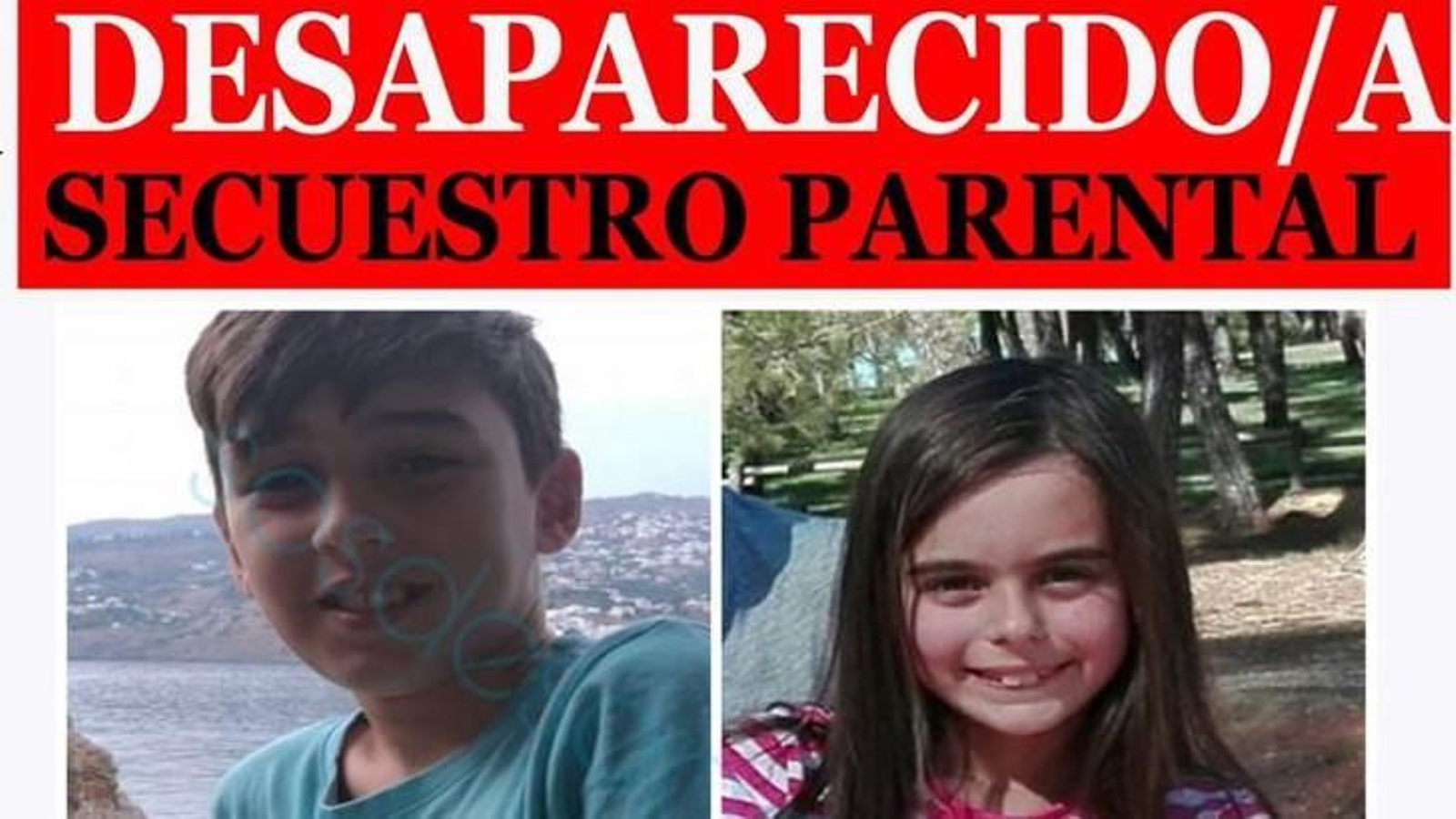 Foto facilitada de los dos menores desaparecidos.