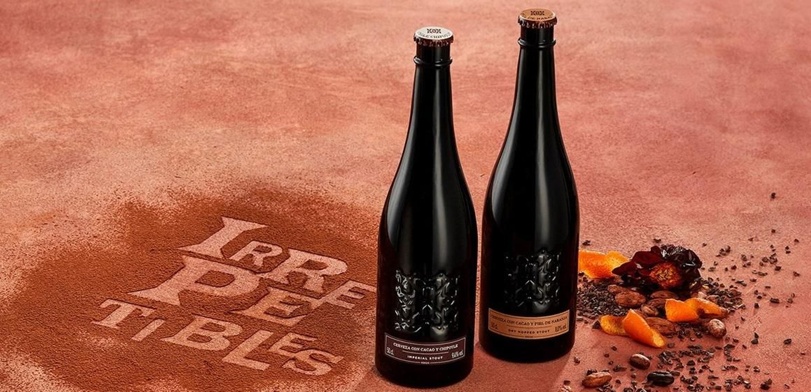 Las dos nuevas cervezas de Cacao-chile chipotle y Cacao-piel de naranja, de Alhambra