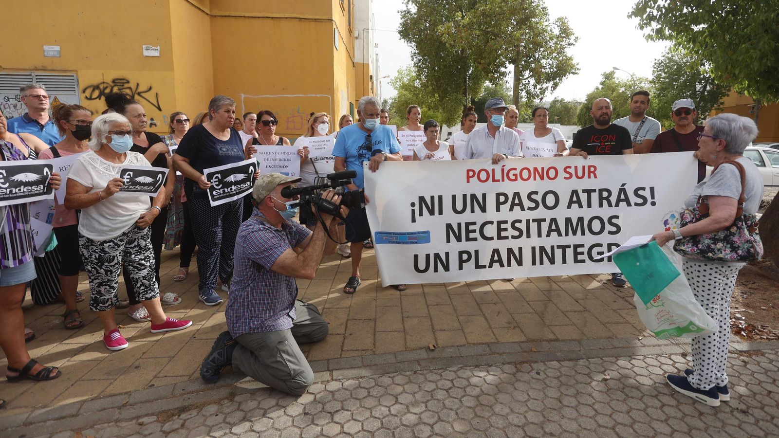 Protesta en el Polígono Sur.