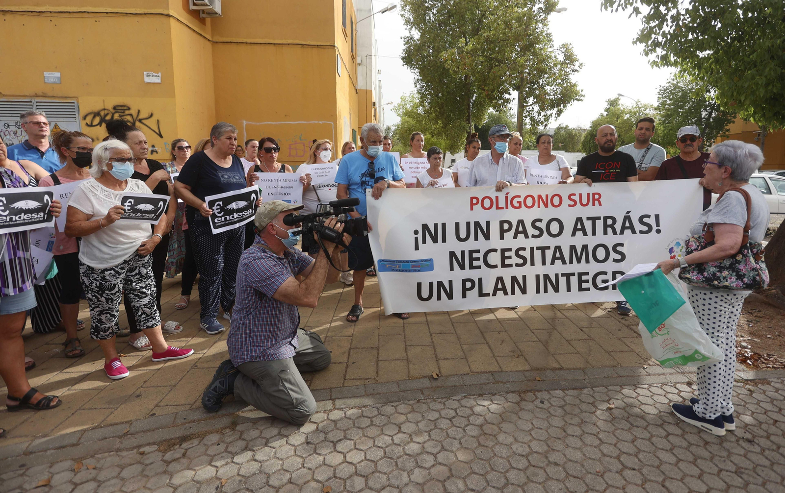 Protesta en el Polígono Sur.