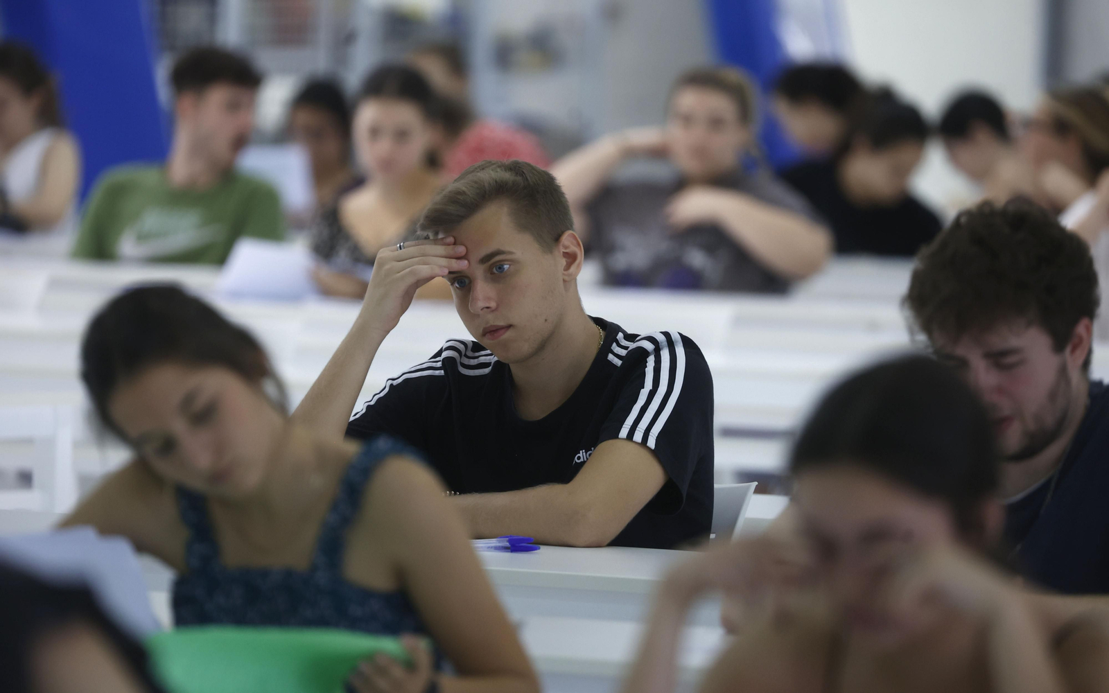 Estudiantes en los recientes exámenes de Selectividad celebrados en la UPO.