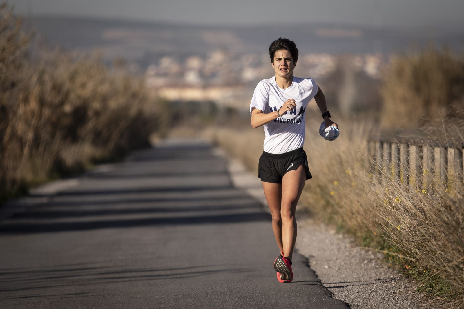 María Perez durante un reciente entrenamiento en Granada.