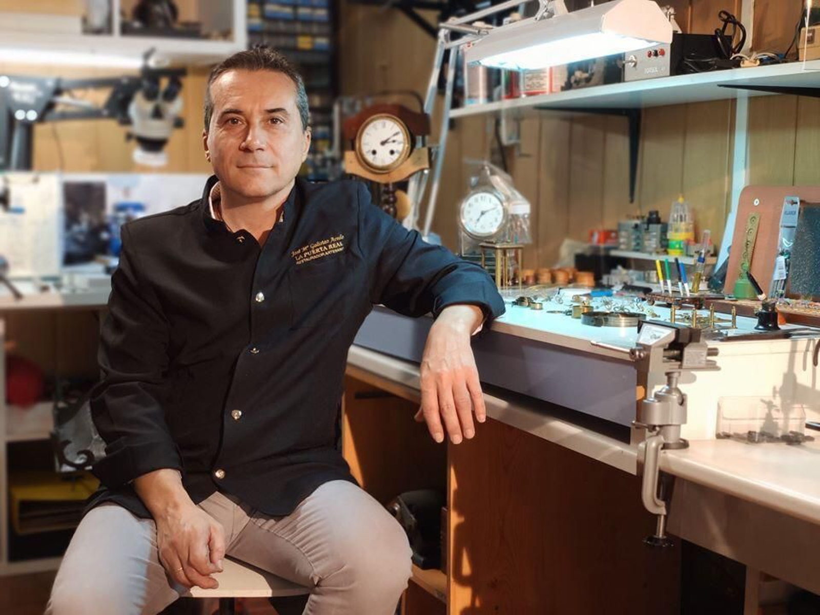 El relojero jerezano José María Galisteo.