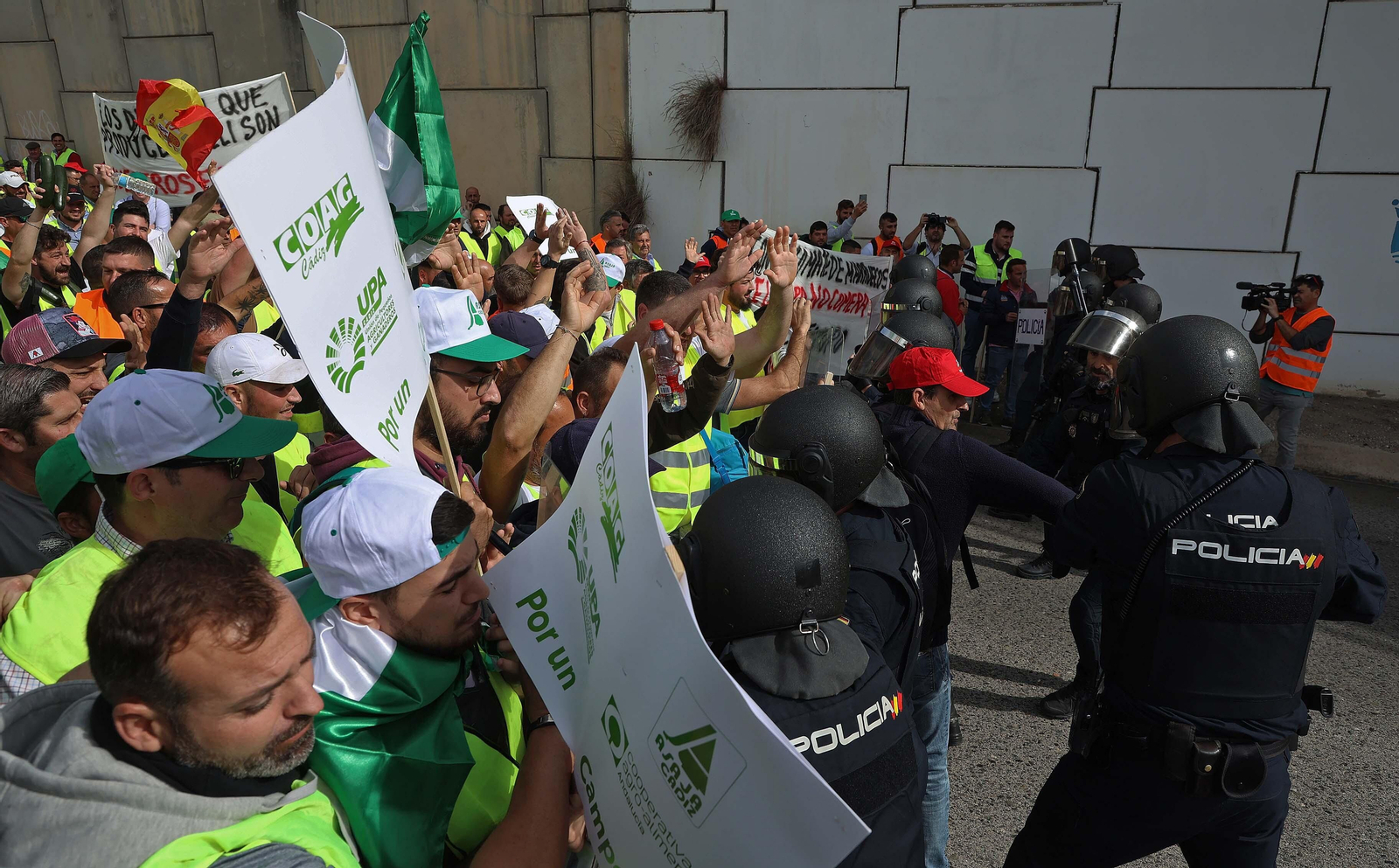 Imágenes de las protestas de los agricultores en Algeciras