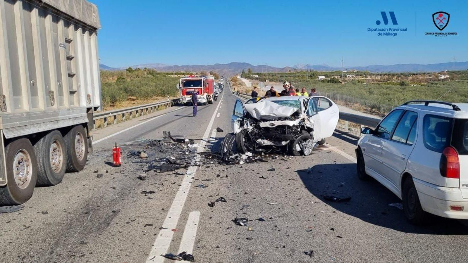 Último accidente mortal en la A-355, a su paso por Coín. Último accidente mortal en la A-355, a su paso por Coín.