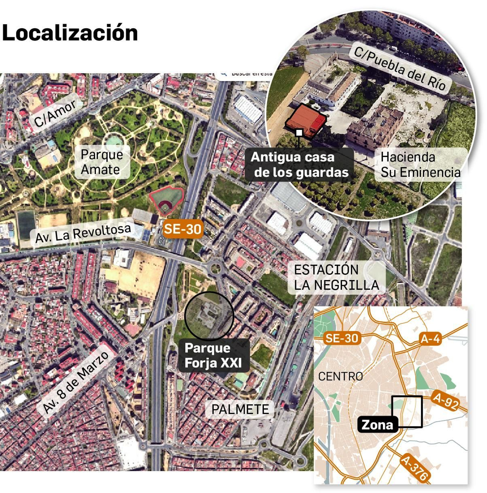 Localización de la hacienda Su Eminencia.