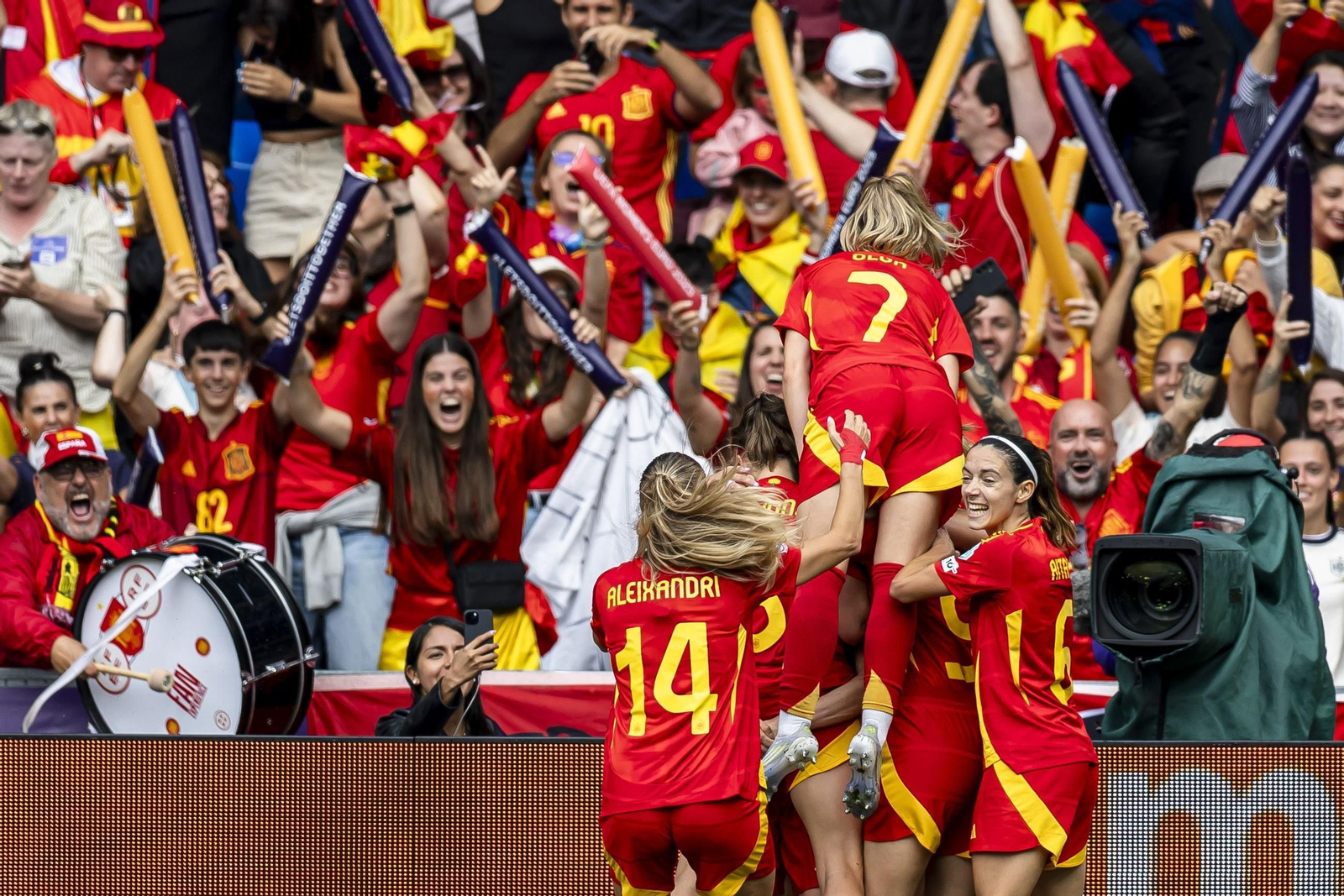 Las mejores imágenes de la final España - Inglaterra de la Eurocopa femenina