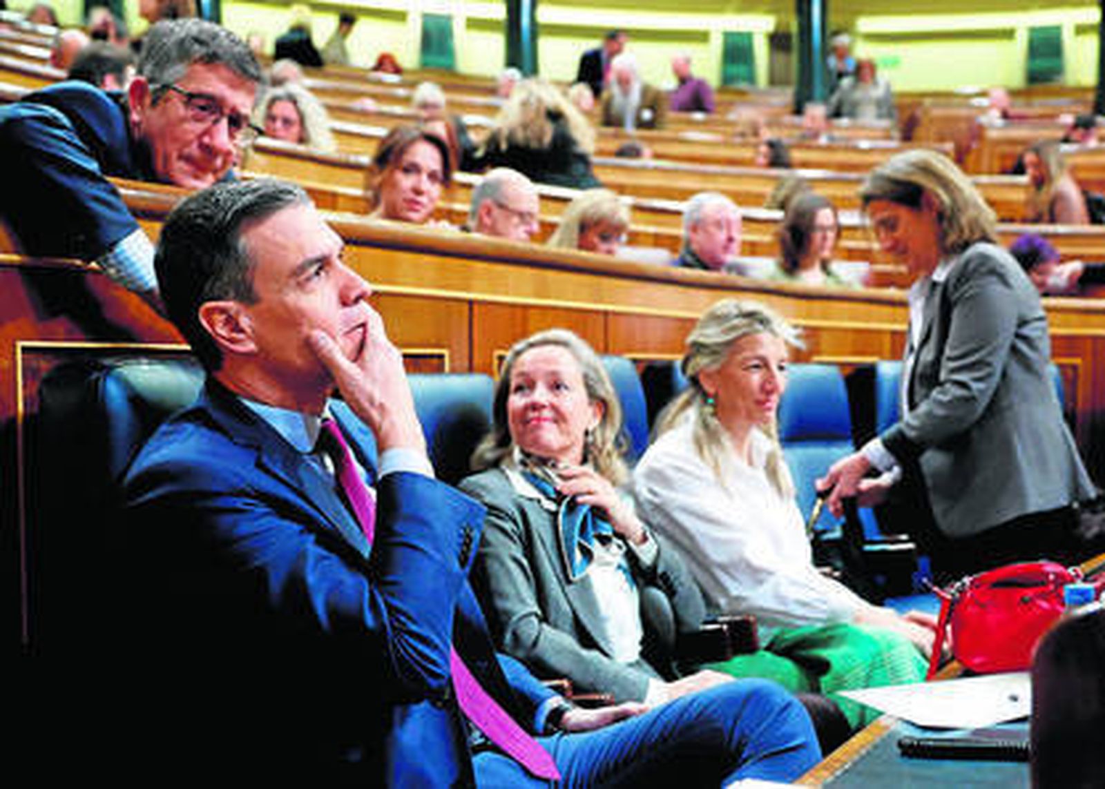 El presidente del Gobierno, Pedro Sánchez, en el Congreso de los Diputados.